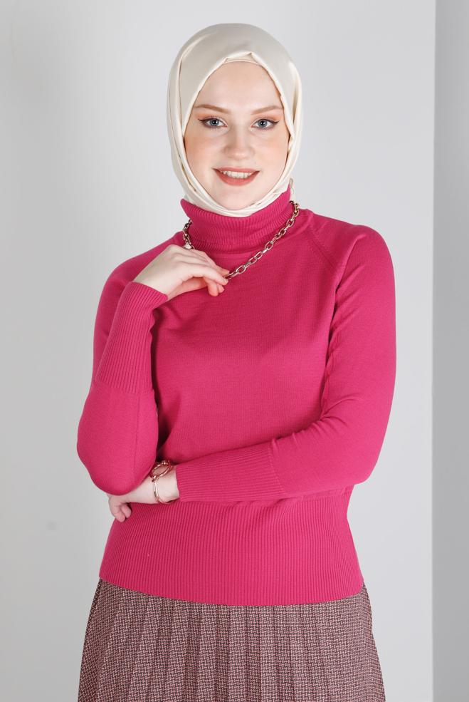 Hijab clothing  BASIC KNITWEAR SWEATER 43190 - ALVİNA