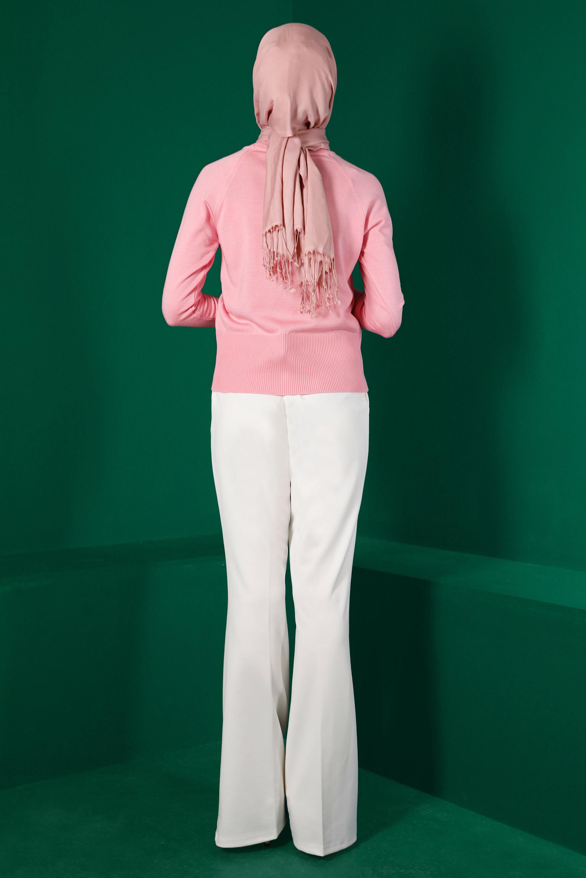 Tesettür giyim PUDRA BASIC TRİKO KAZAK 43190