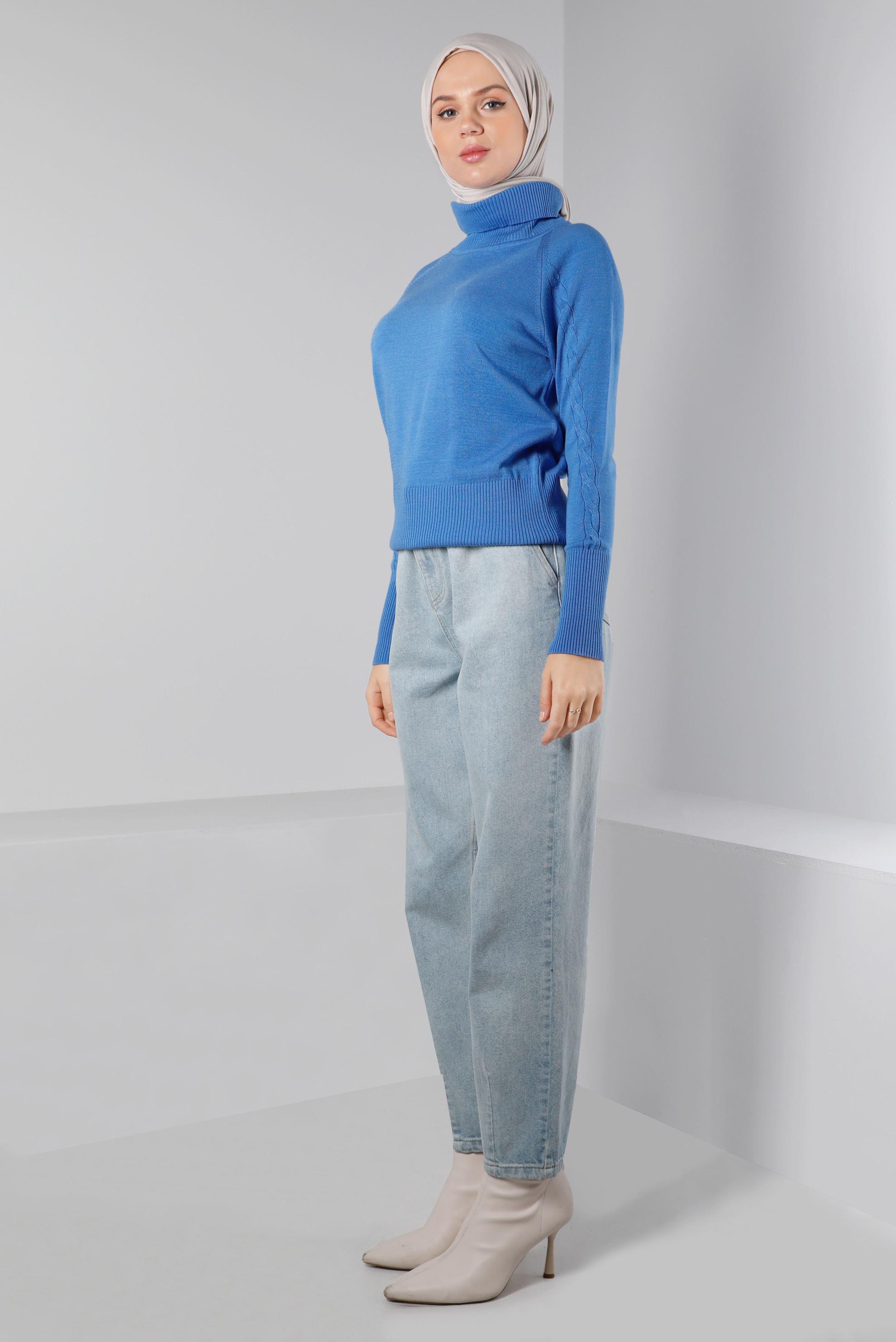 Hijab clothing BLUE BASIC KNITWEAR SWEATER 43190