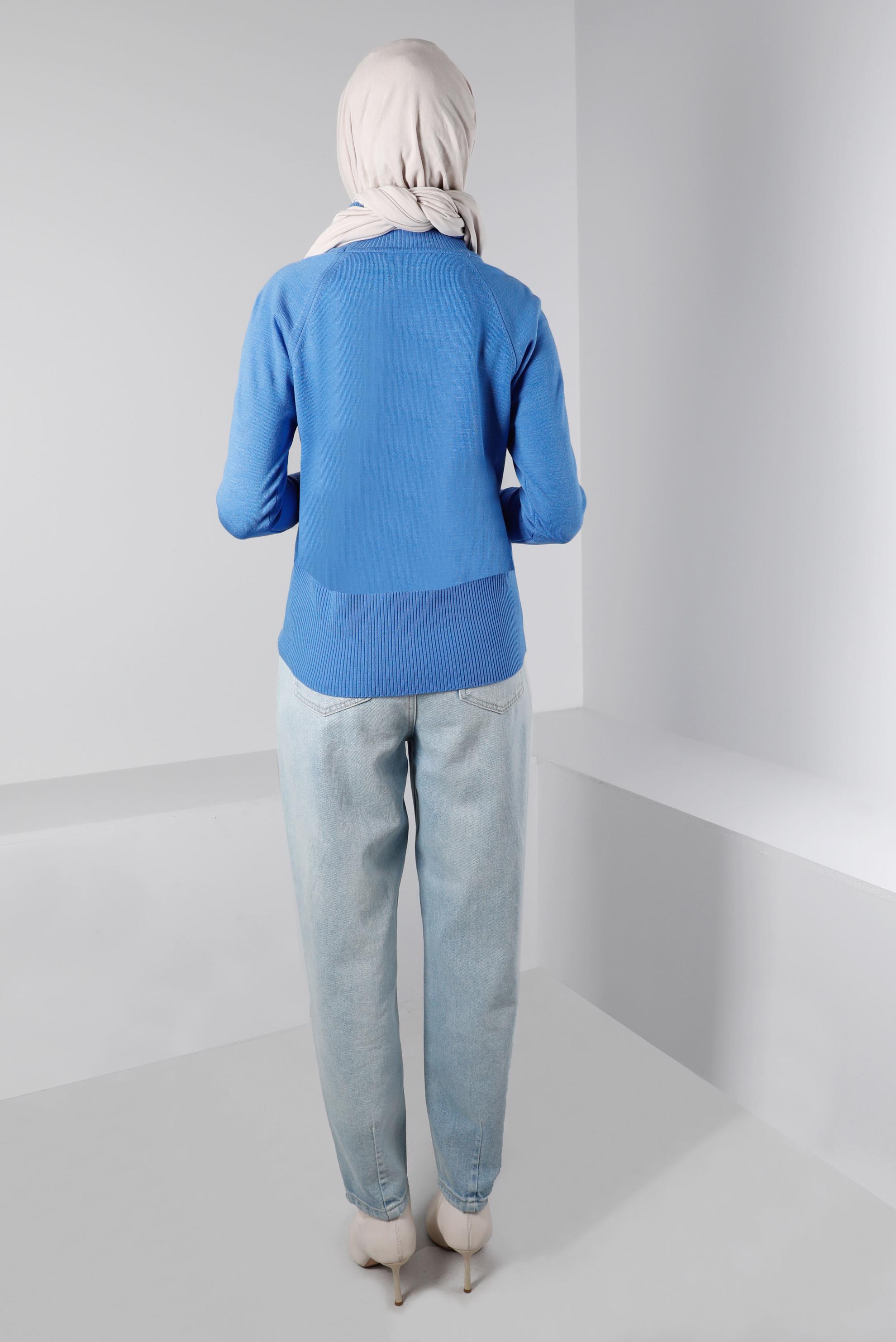 Hijab clothing BLUE BASIC KNITWEAR SWEATER 43190