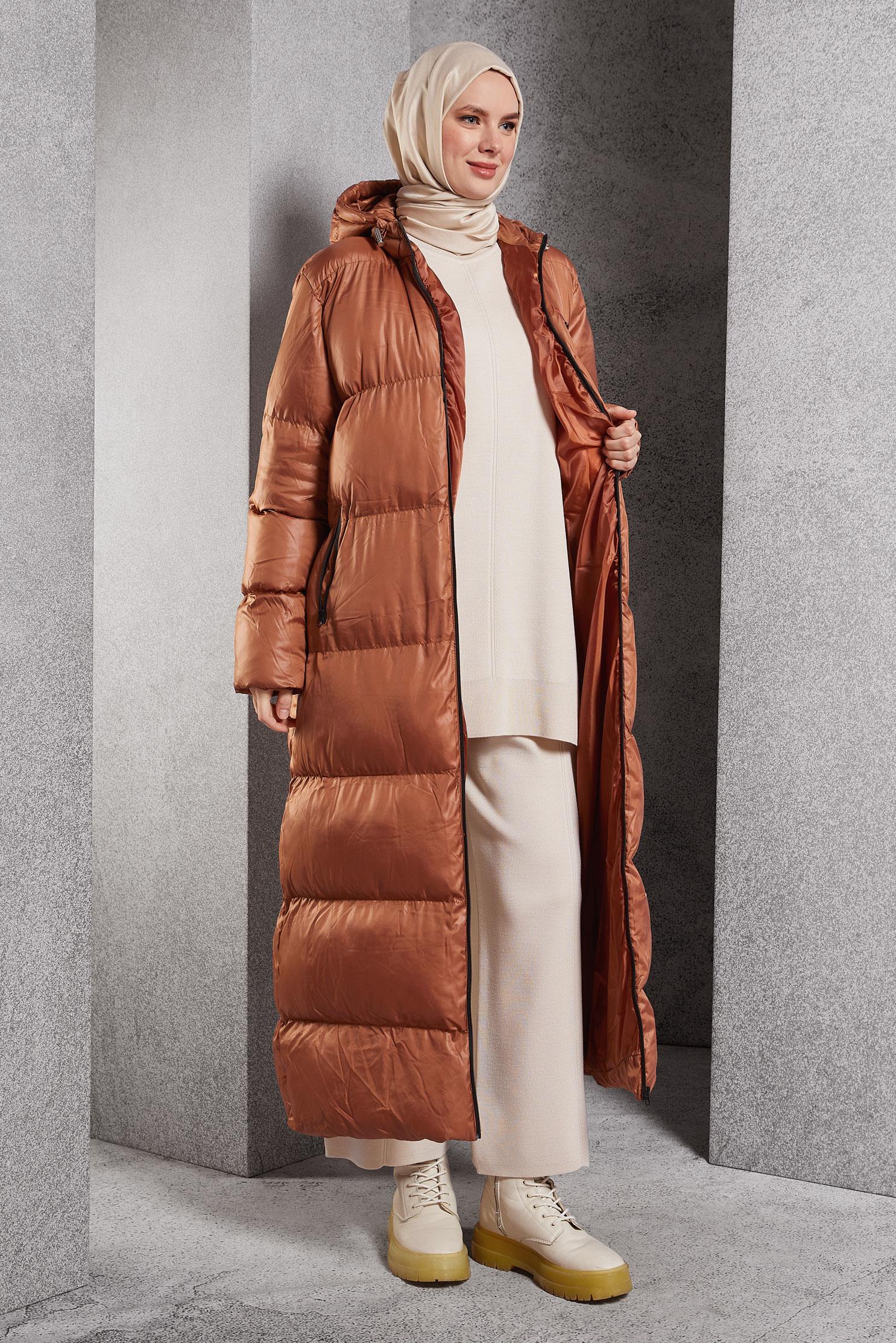 Vêtements hijab TABA MANTEAU DOUFFANT À CAPUCHE 90389