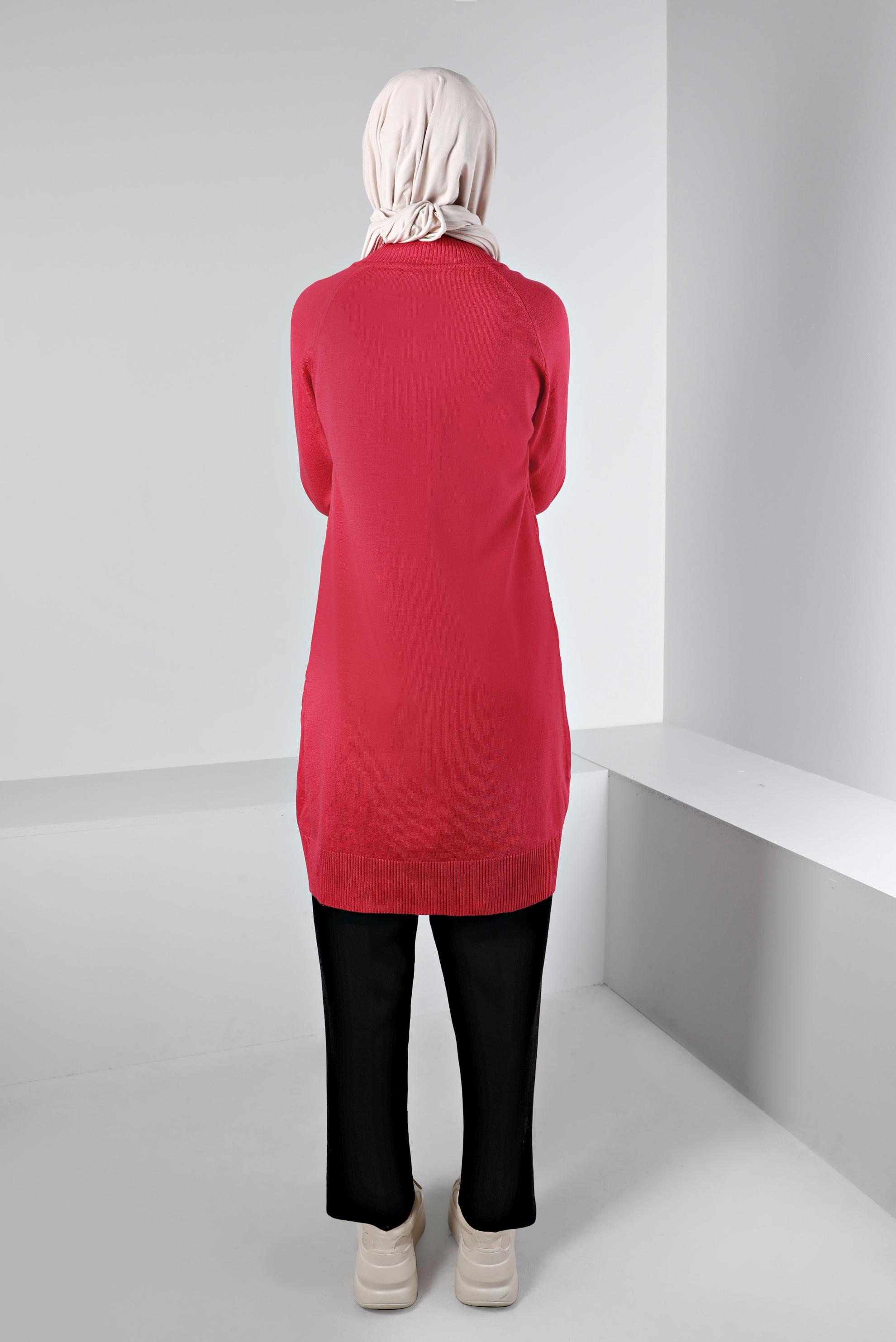 Tesettür giyim SİYAH BELİ LASTİKLİ TRİKO PANTOLON 70430 