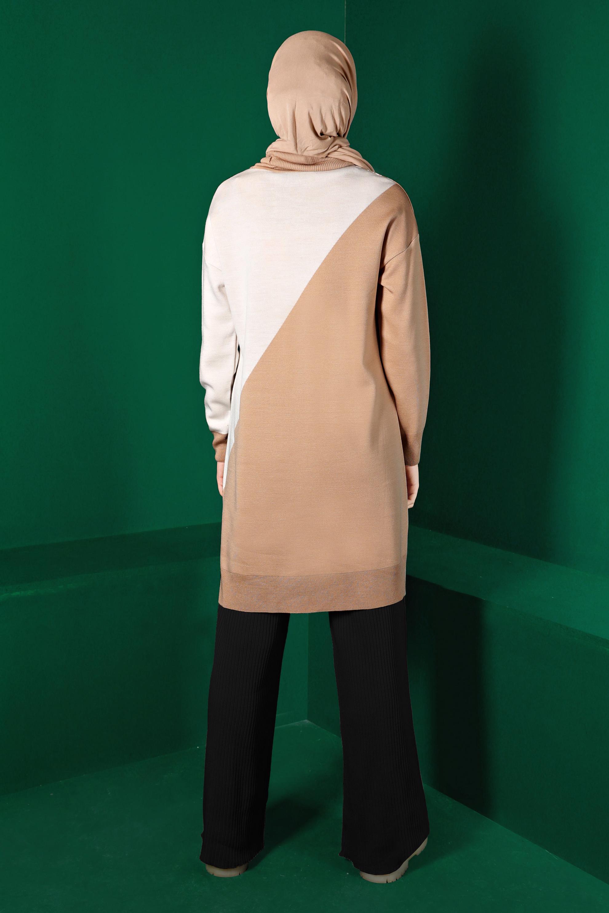 Tesettür giyim SİYAH FİTİLLİ TRİKO PANTOLON 70432 