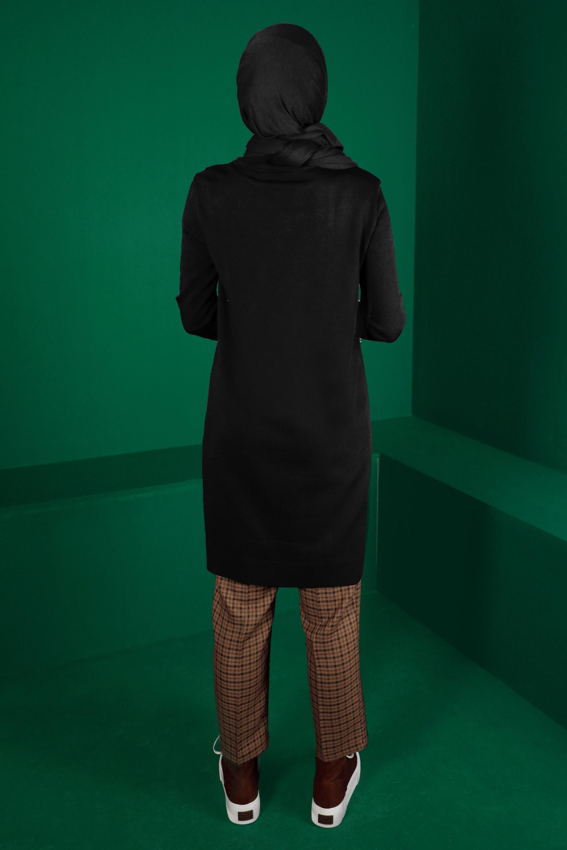 Tesettür giyim TABA KLASİK EKOSE PANTOLON 70435 