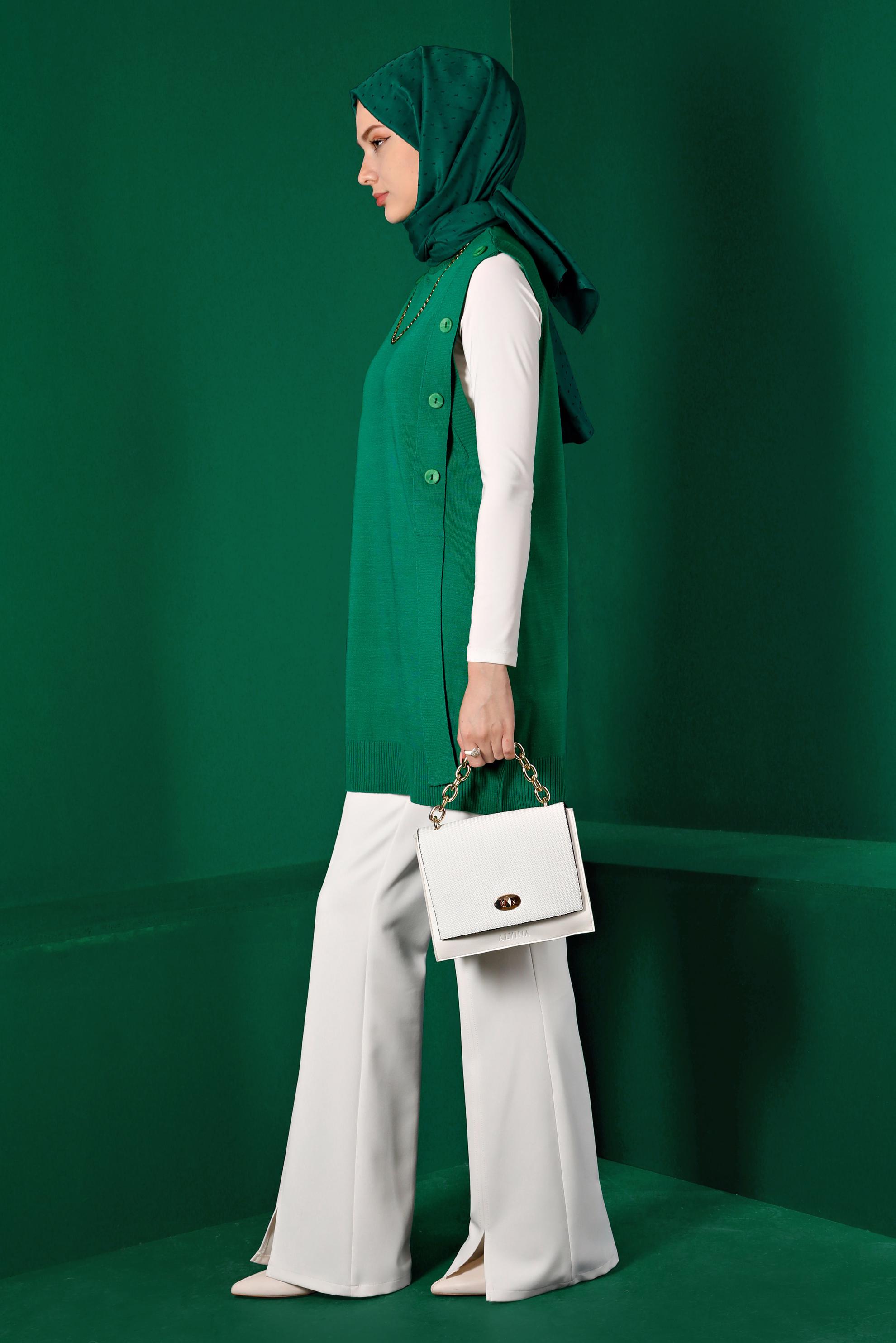 Vêtements hijab BLANC PANTALON AVEC FENTES 70439