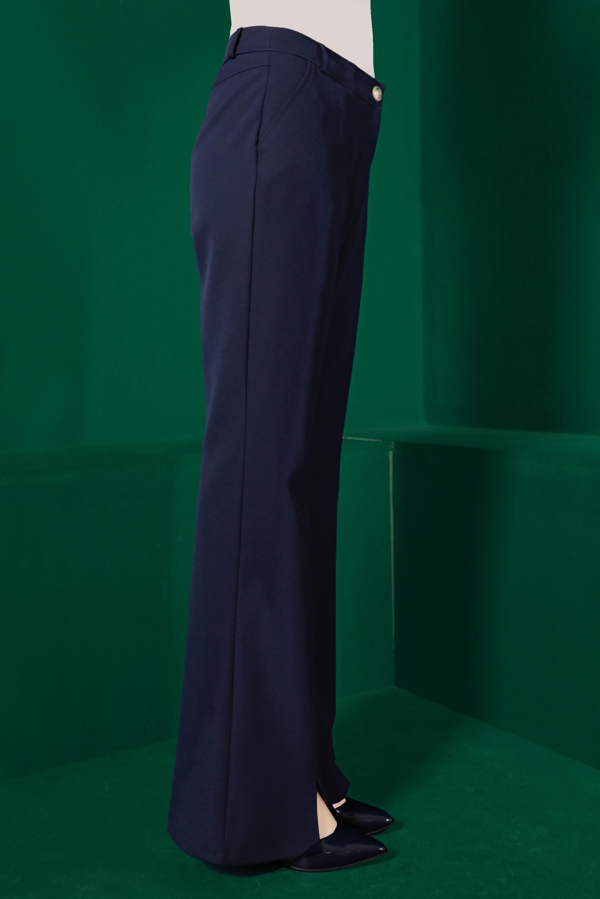 Tesettür giyim LACİVERT YIRTMAÇ DETAYLI PANTOLON 70439 