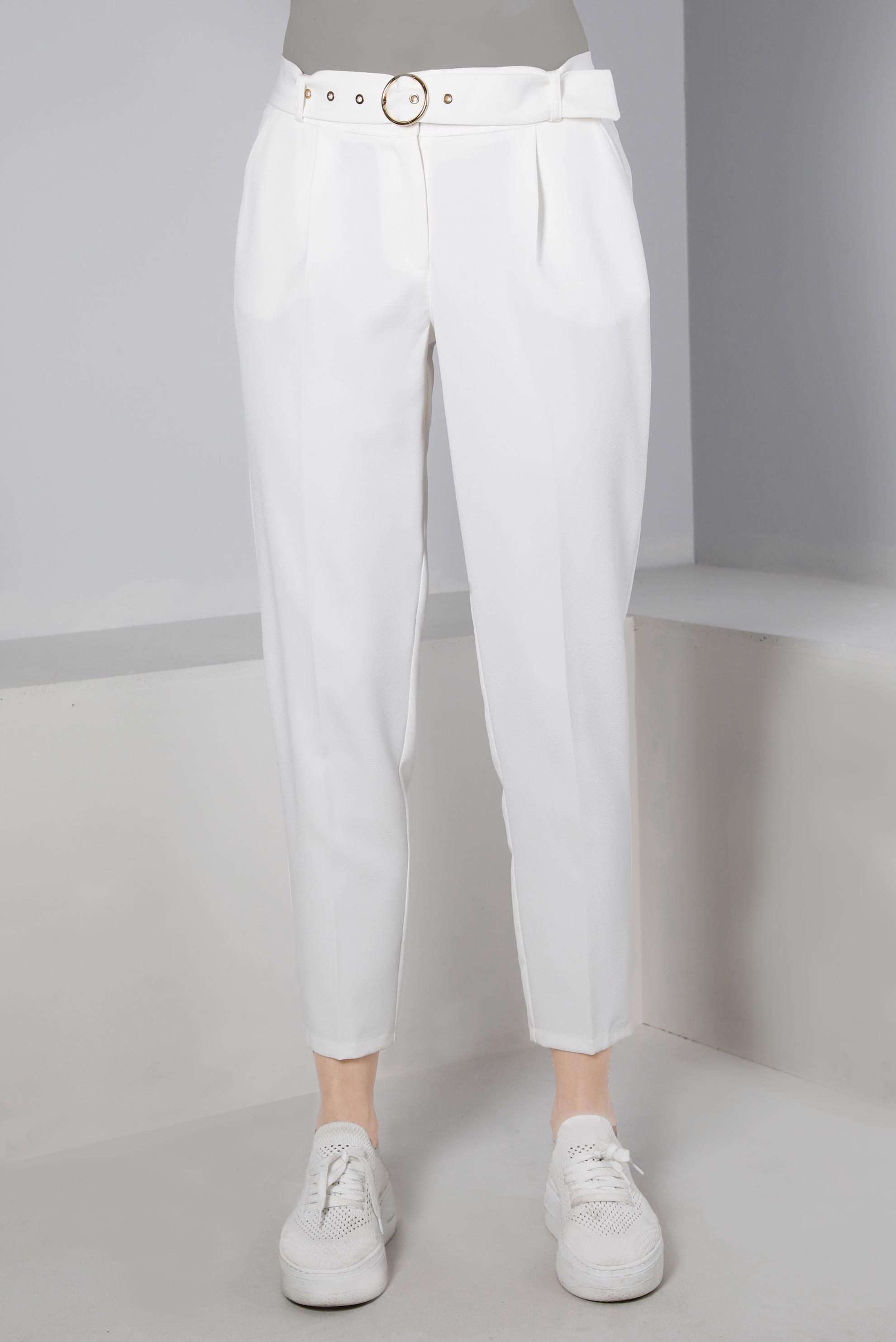 Tesettür giyim BEYAZ HAVUÇ KESİM PANTOLON 70440 