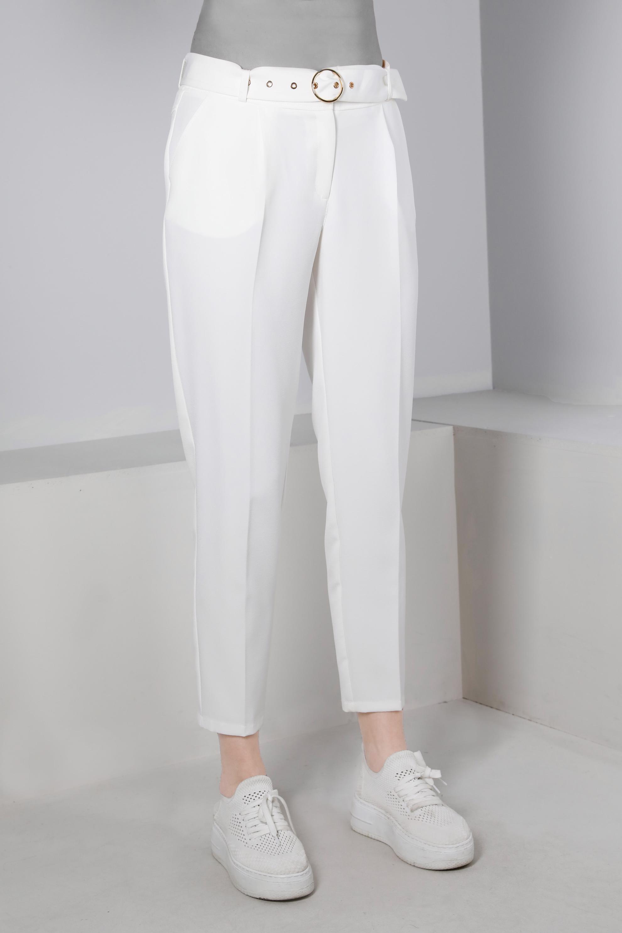 Tesettür giyim BEYAZ HAVUÇ KESİM PANTOLON 70440 