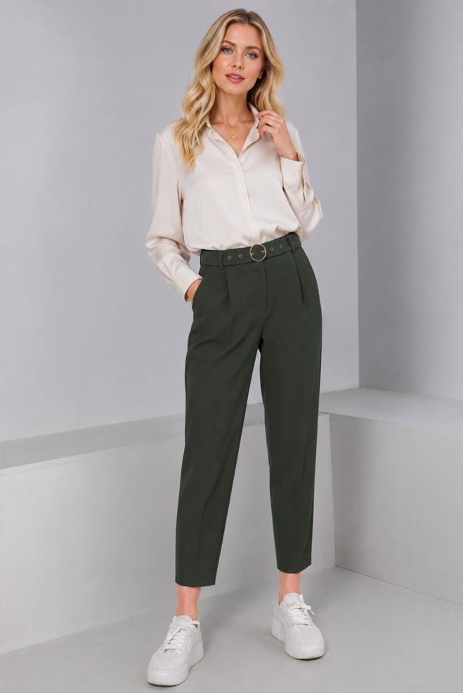 Vêtements hijab KAKI PANTALON COUPE CAROTTE 70440 - ALVİNA
