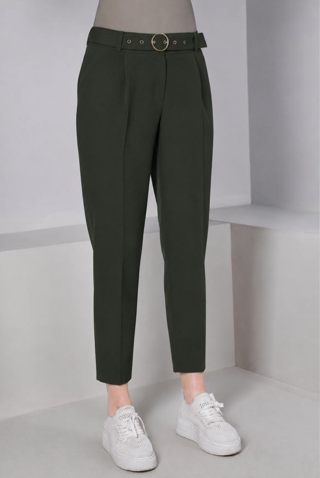 Vêtements hijab KAKI PANTALON COUPE CAROTTE 70440 - ALVİNA