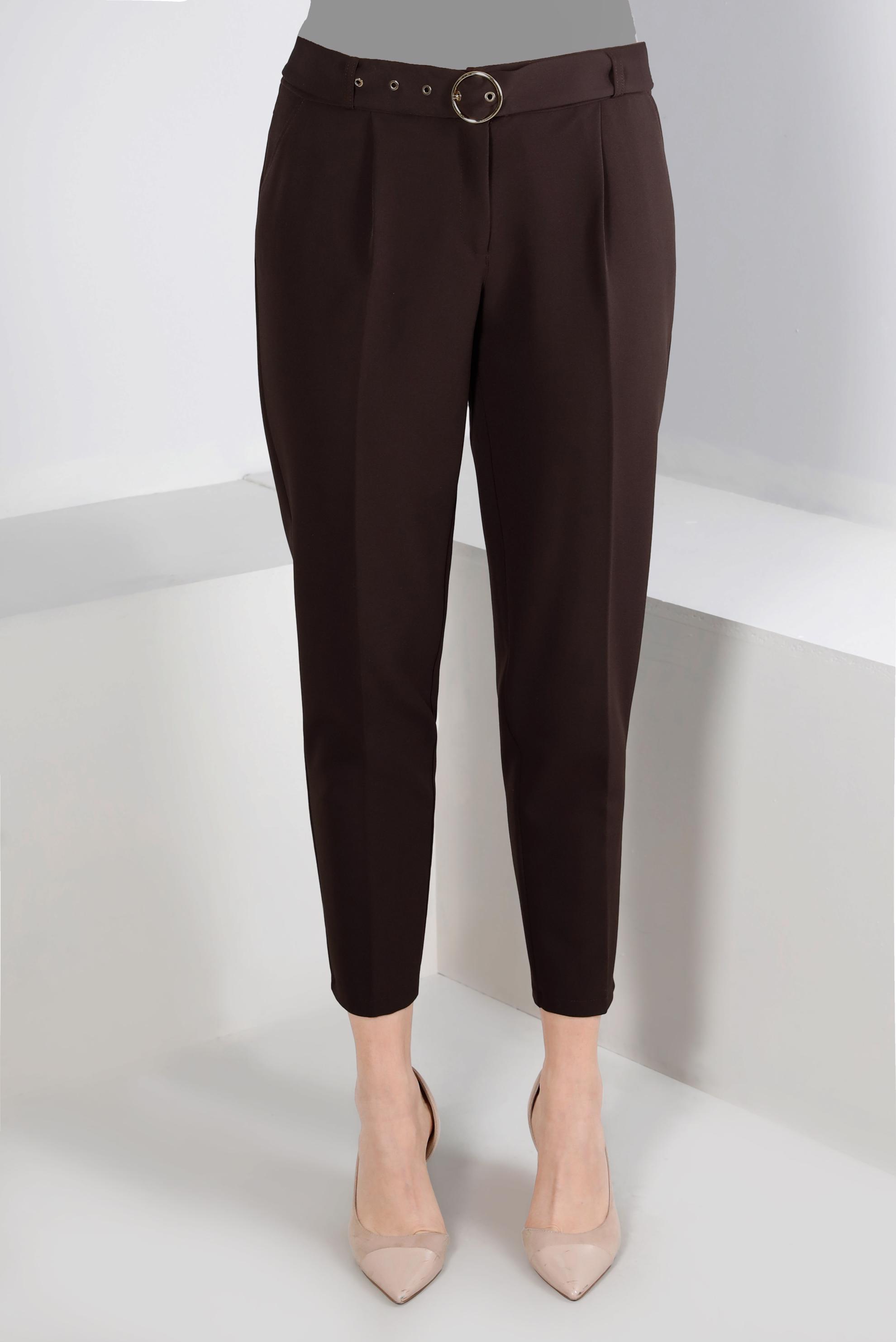 Tesettür giyim KAHVE HAVUÇ KESİM PANTOLON 70440 