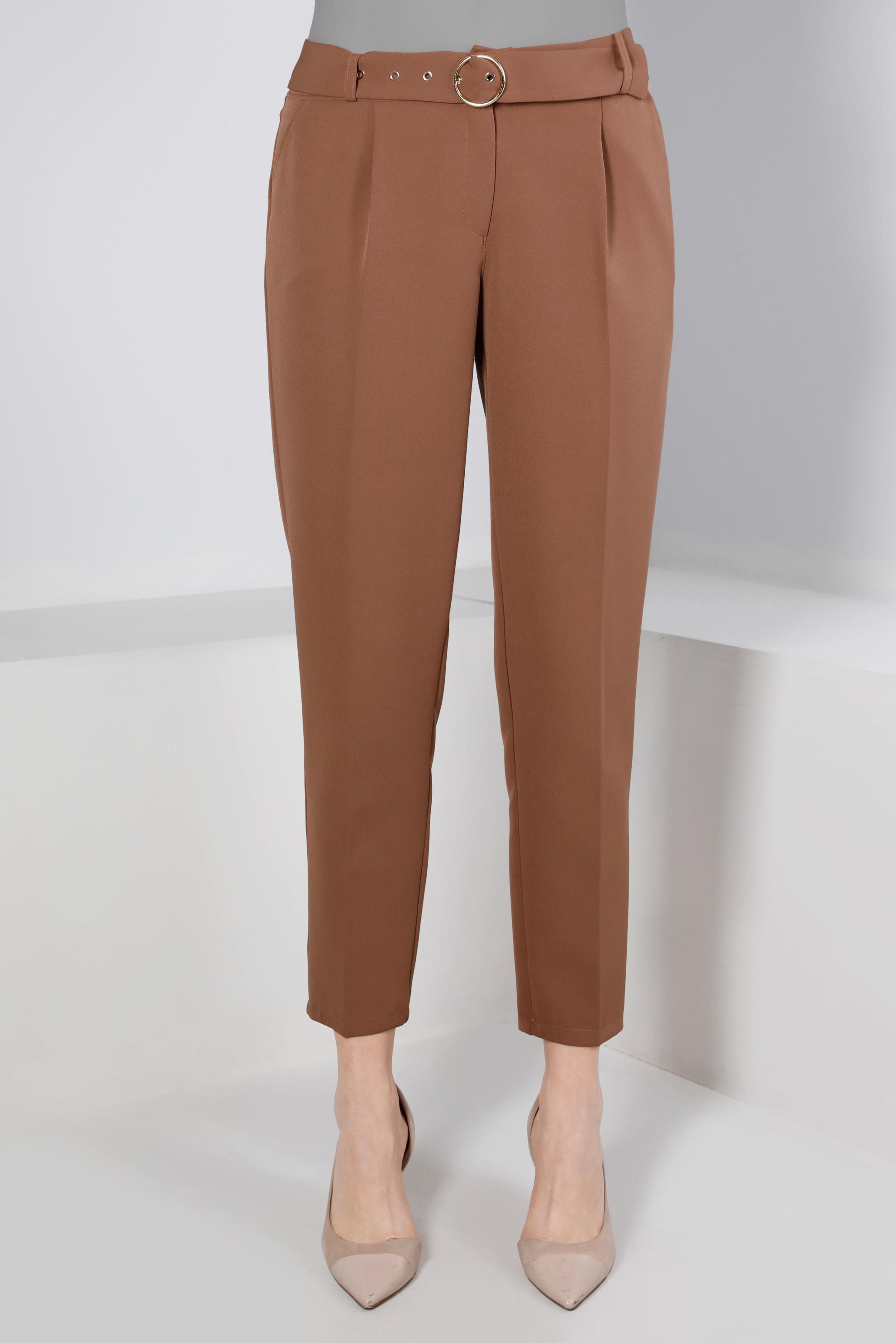 Tesettür giyim TABA HAVUÇ KESİM PANTOLON 70440 