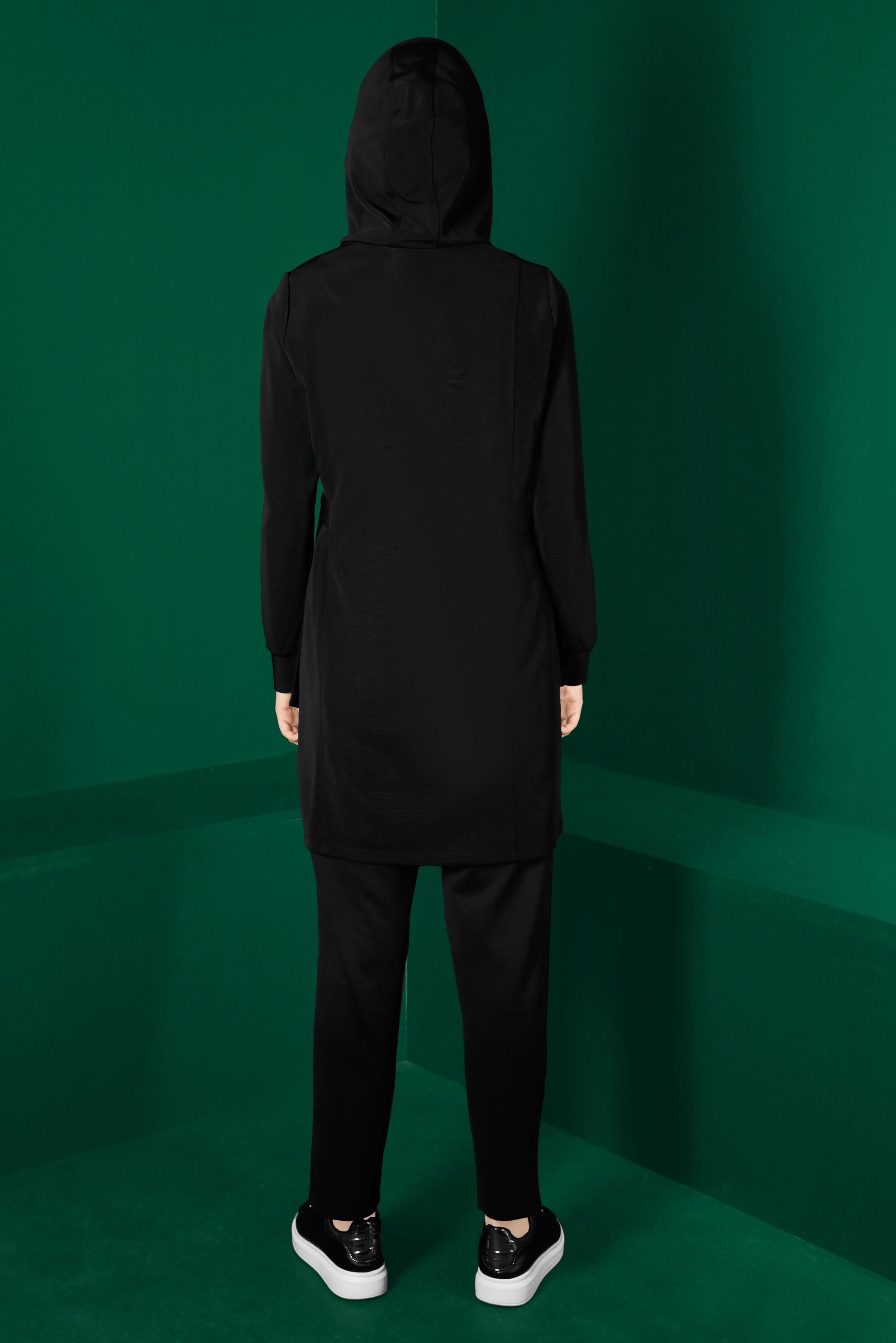 Tesettür giyim SİYAH HAVUÇ KESİM PANTOLON 70441