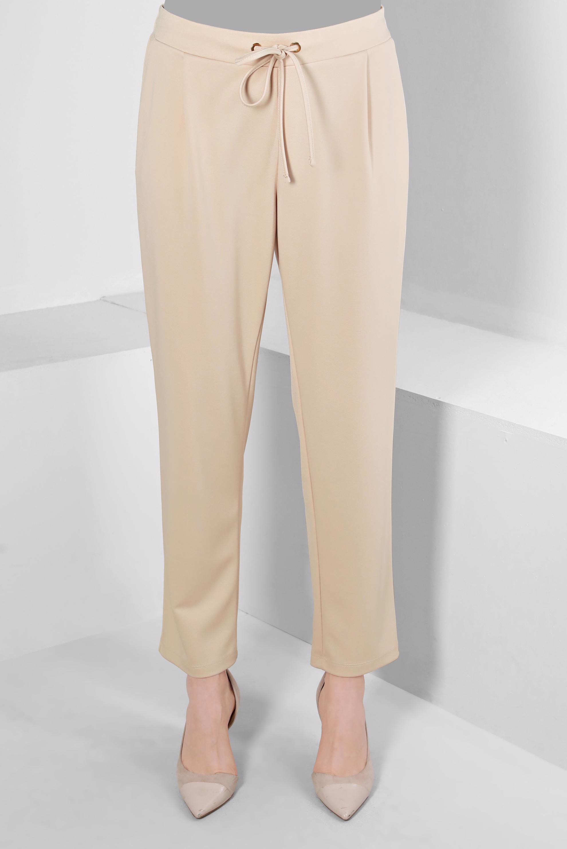 Tesettür giyim BEJ HAVUÇ KESİM PANTOLON 70441