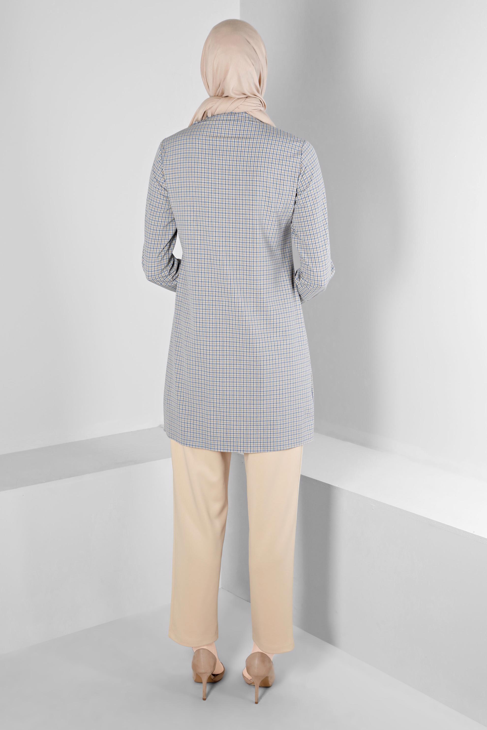 Tesettür giyim BEJ HAVUÇ KESİM PANTOLON 70441