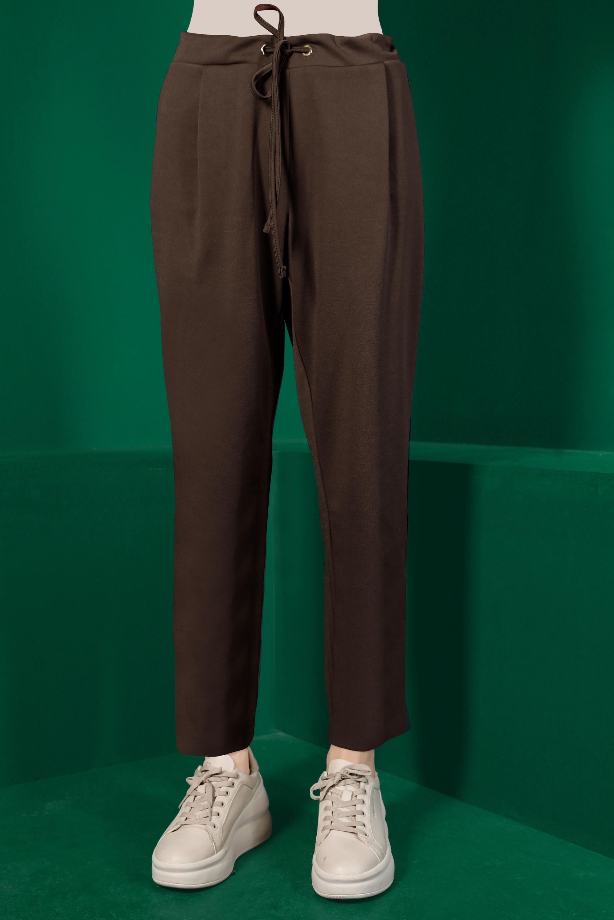 Tesettür giyim KAHVE HAVUÇ KESİM PANTOLON 70441