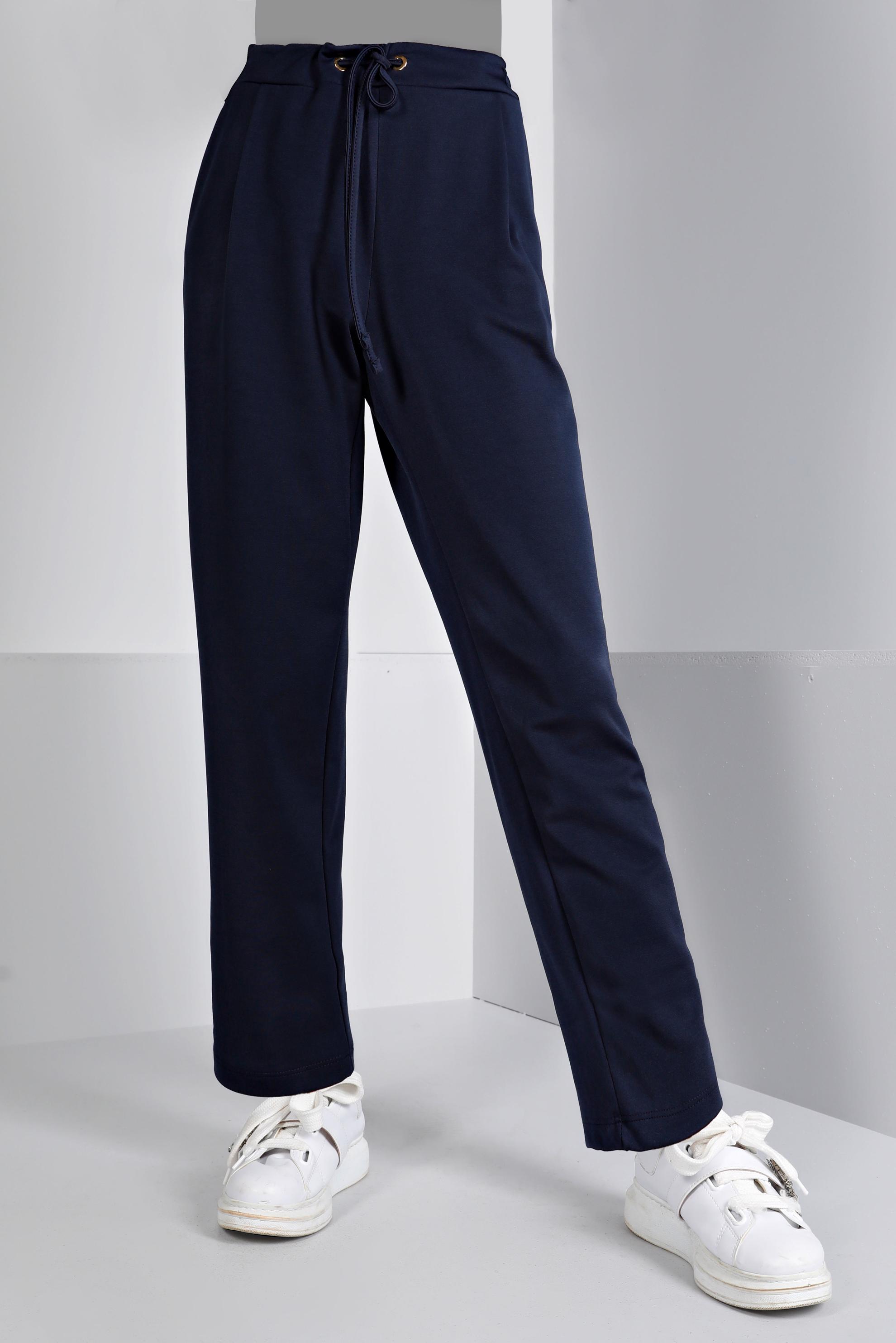 Tesettür giyim LACİVERT HAVUÇ KESİM PANTOLON 70441