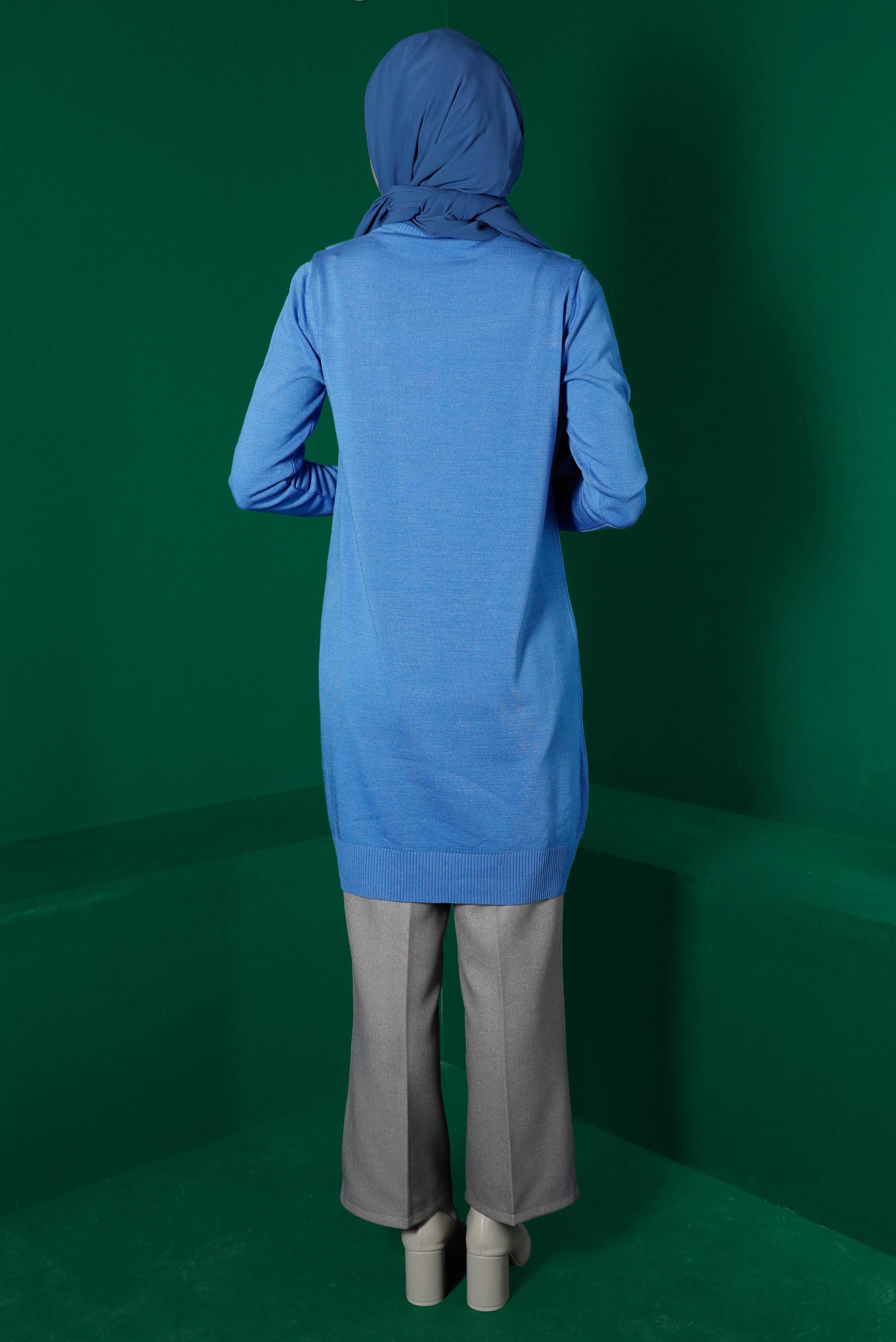 Tesettür giyim GRİ PİLE DETAYLI KLASİK PANTOLON 70442