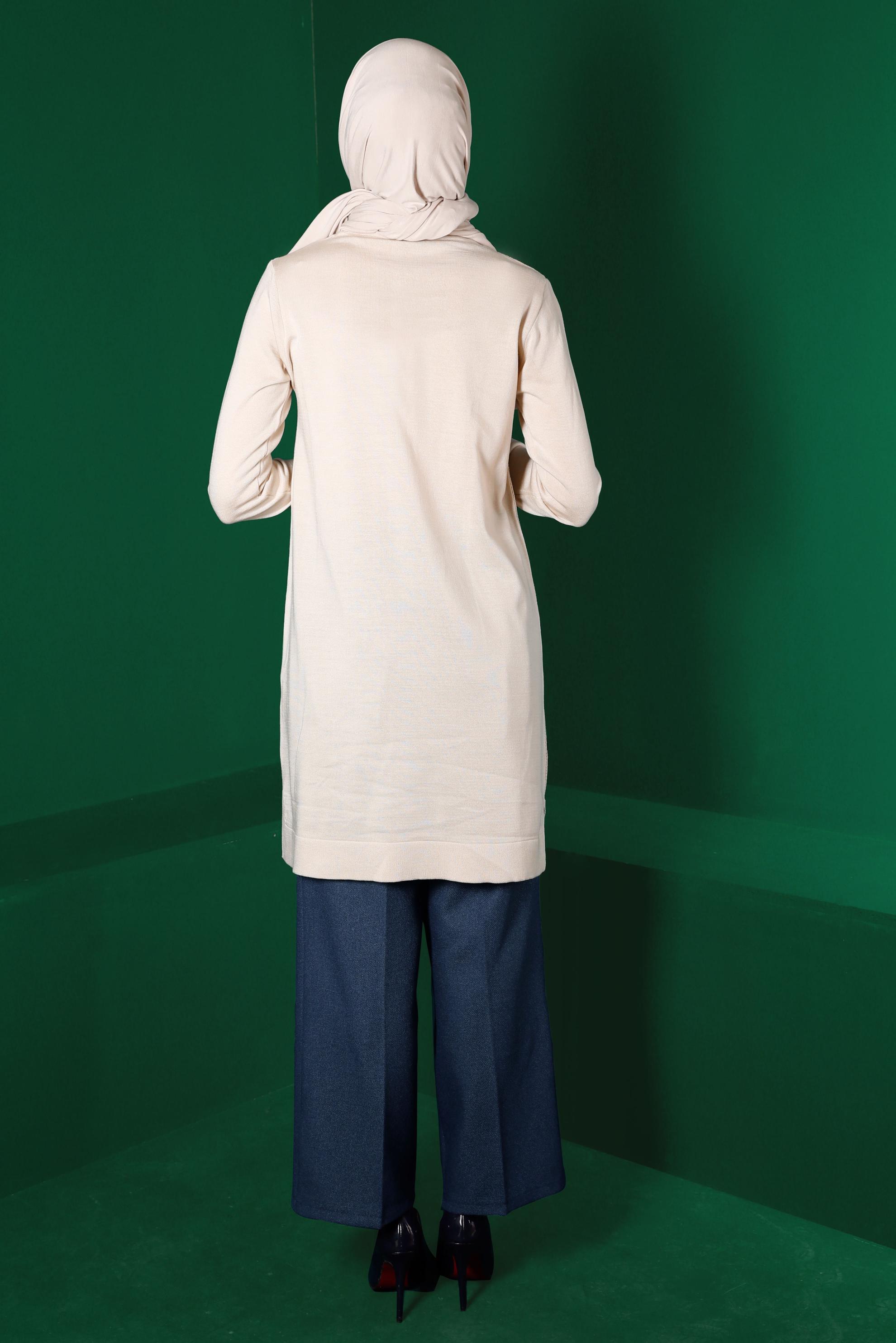 Tesettür giyim LACİVERT PİLE DETAYLI KLASİK PANTOLON 70442