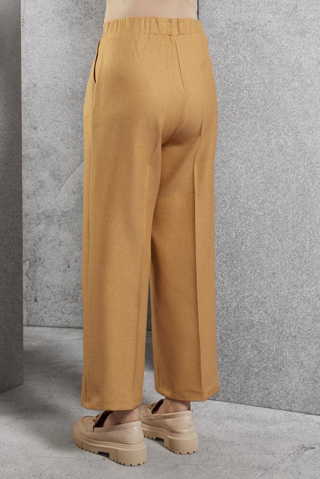 Tesettür giyim TURUNCU PİLE DETAYLI KLASİK PANTOLON 70442 - ALVİNA