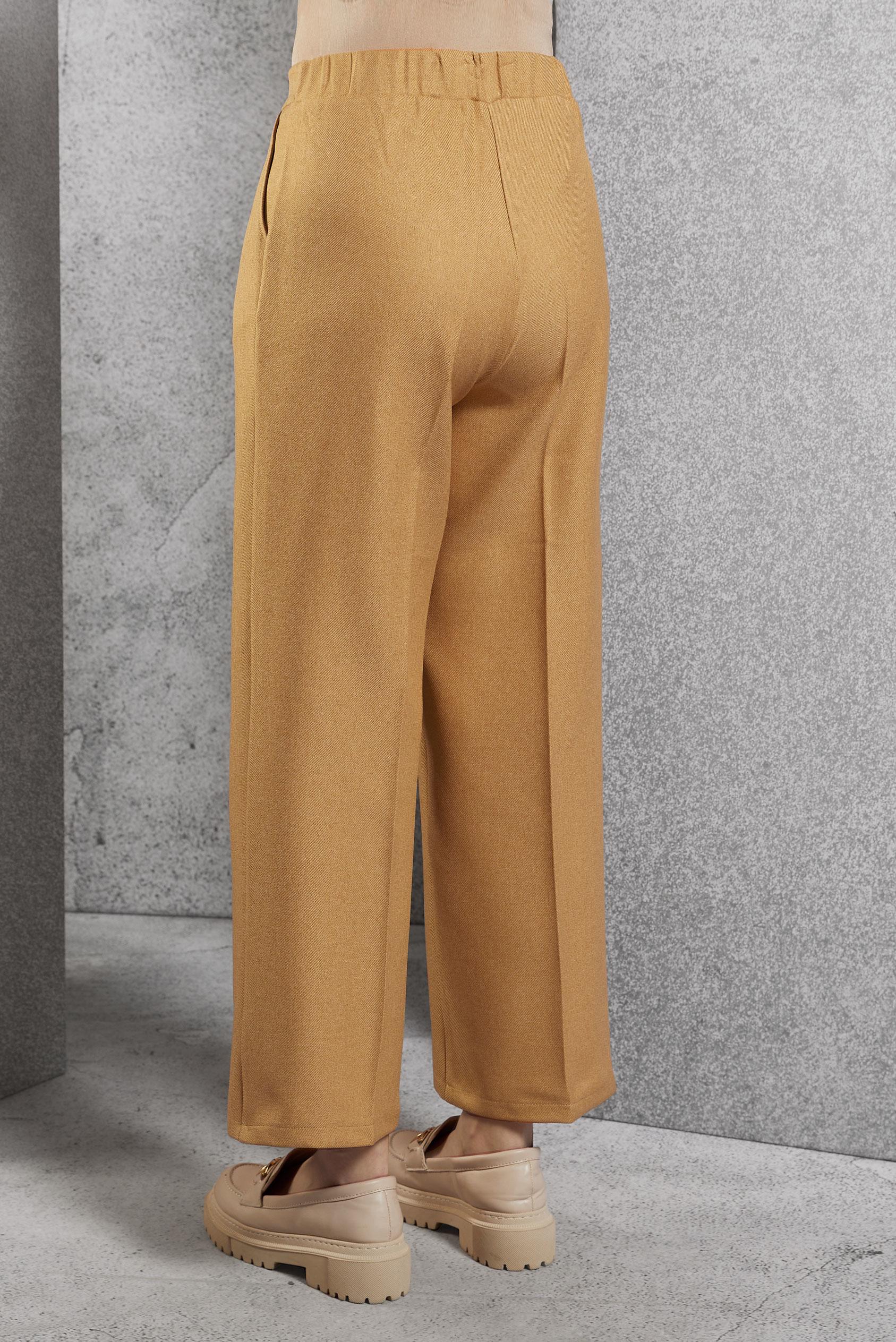 Tesettür giyim TURUNCU PİLE DETAYLI KLASİK PANTOLON 70442