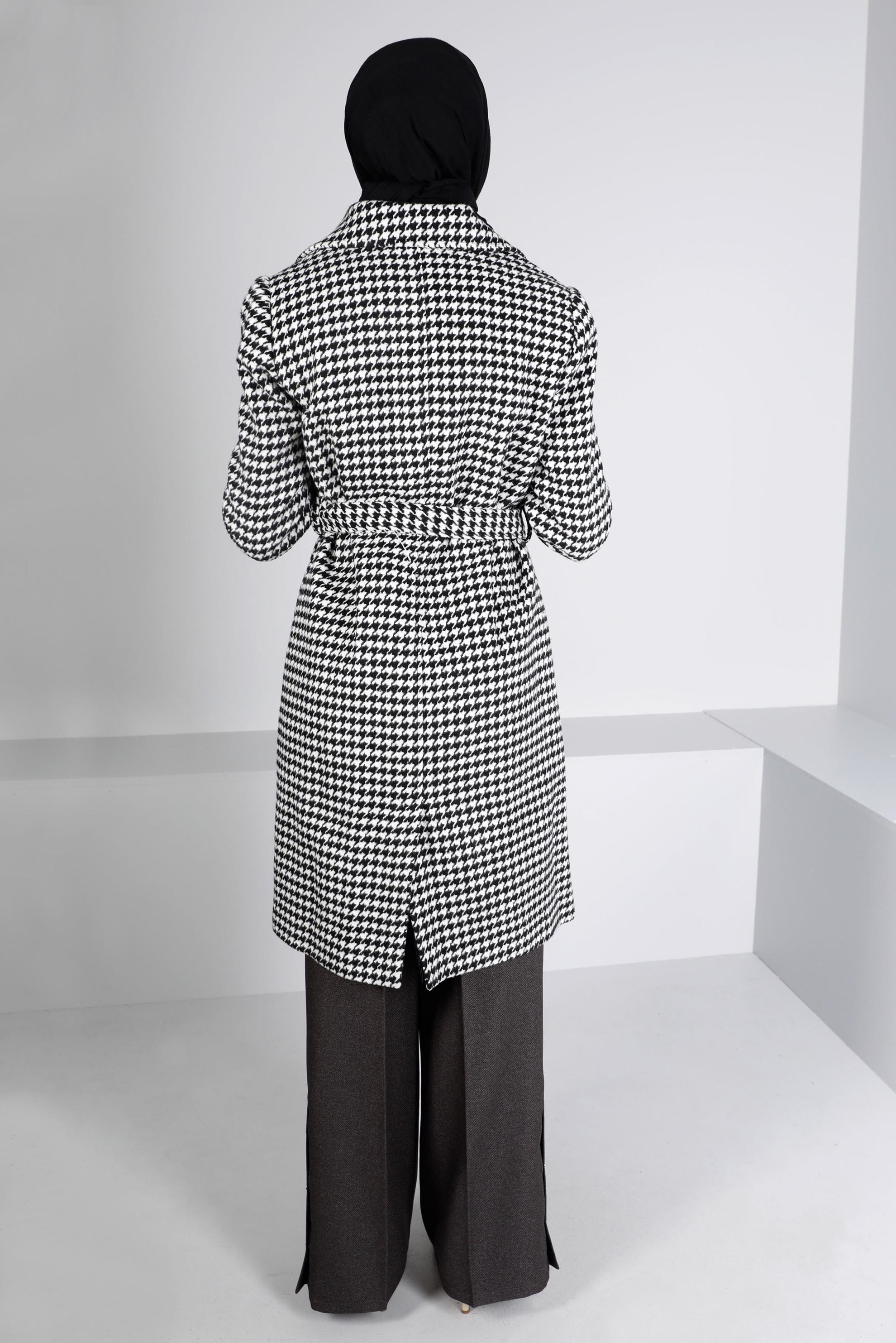 Hijab clothing GREY SNAP DETAIL WIDE CUT TROUSERS 70445 