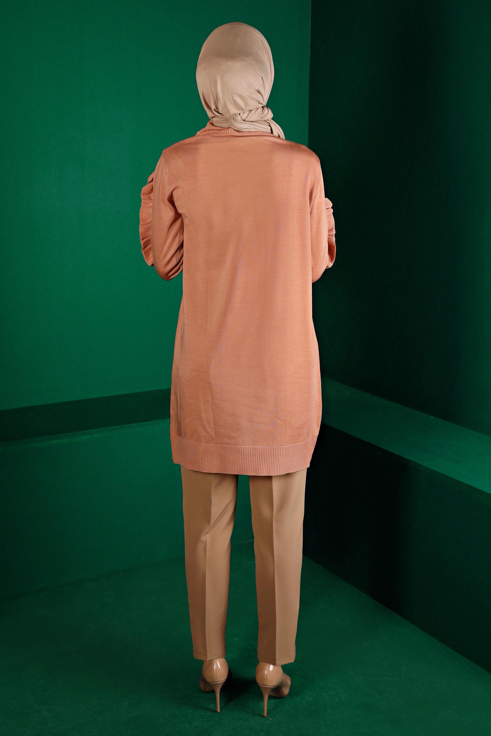 Hijab clothing BEIGE EYELET DETAIL CLASSIC TROUSERS 70446