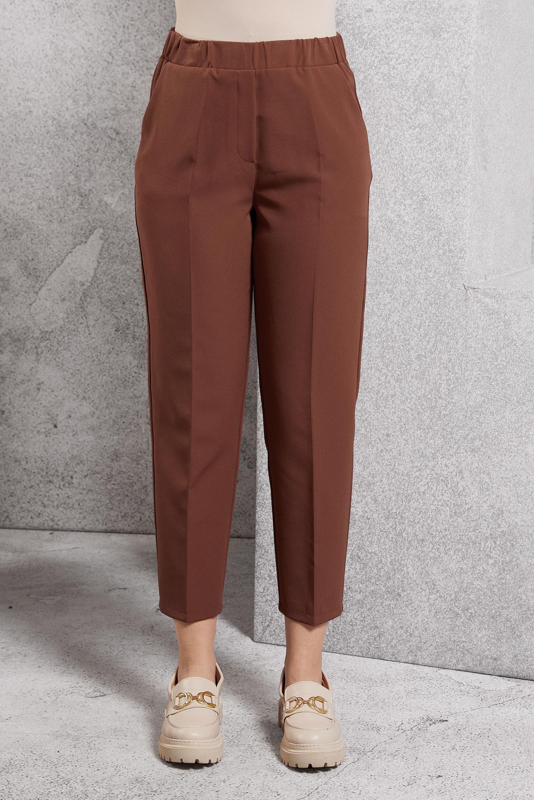 Tesettür giyim TURUNCU BELİ LASTİKLİ CEPLİ PANTOLON 70452