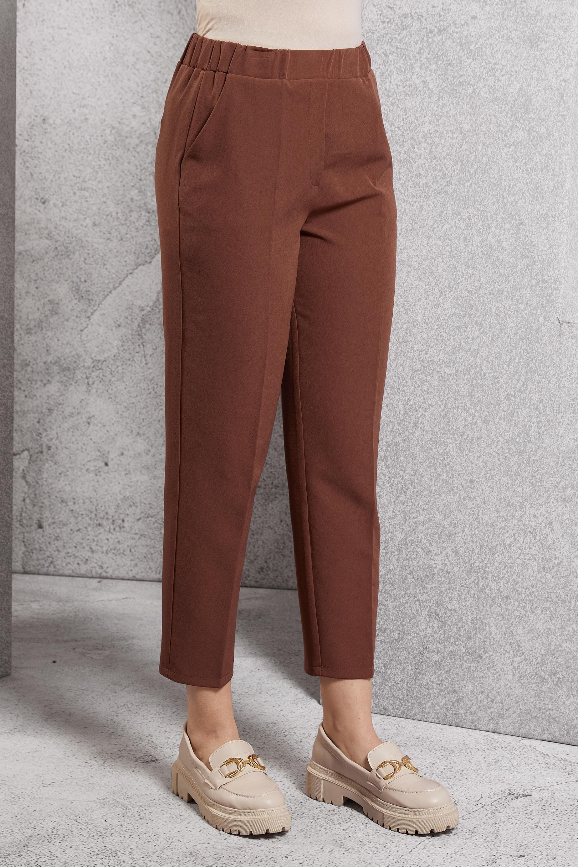 Tesettür giyim TURUNCU BELİ LASTİKLİ CEPLİ PANTOLON 70452