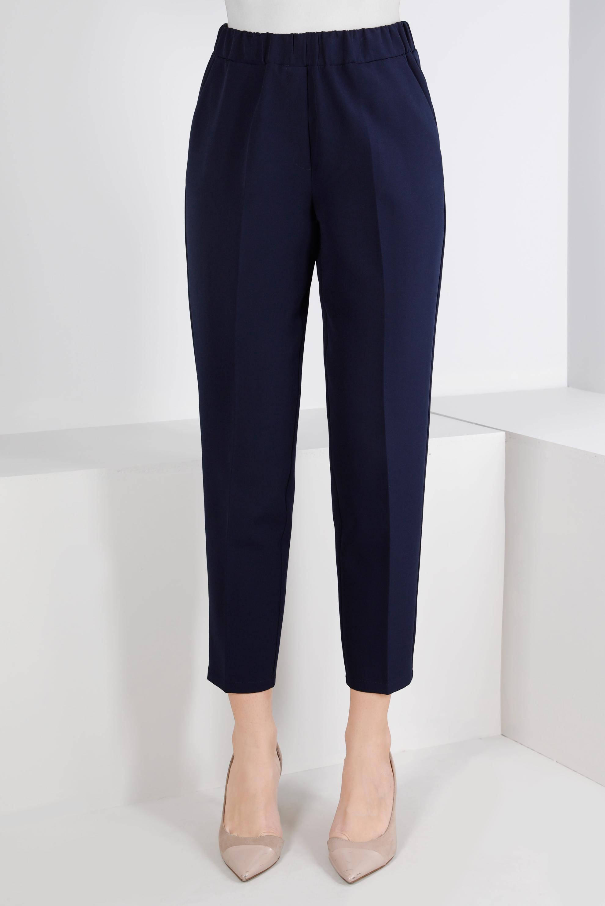 Tesettür giyim LACİVERT BELİ LASTİKLİ CEPLİ PANTOLON 70452