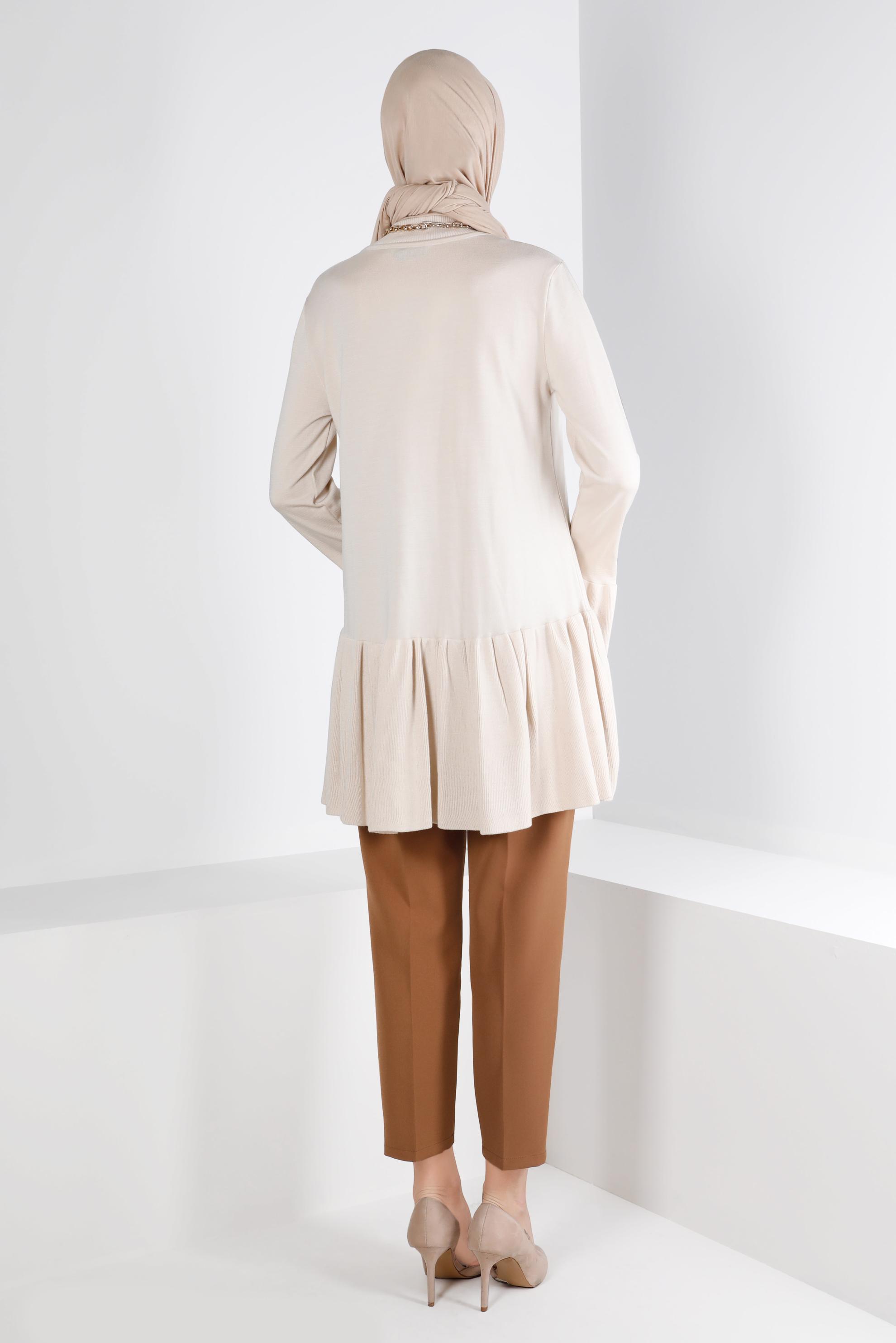 Tesettür giyim TABA BELİ LASTİKLİ CEPLİ PANTOLON 70452