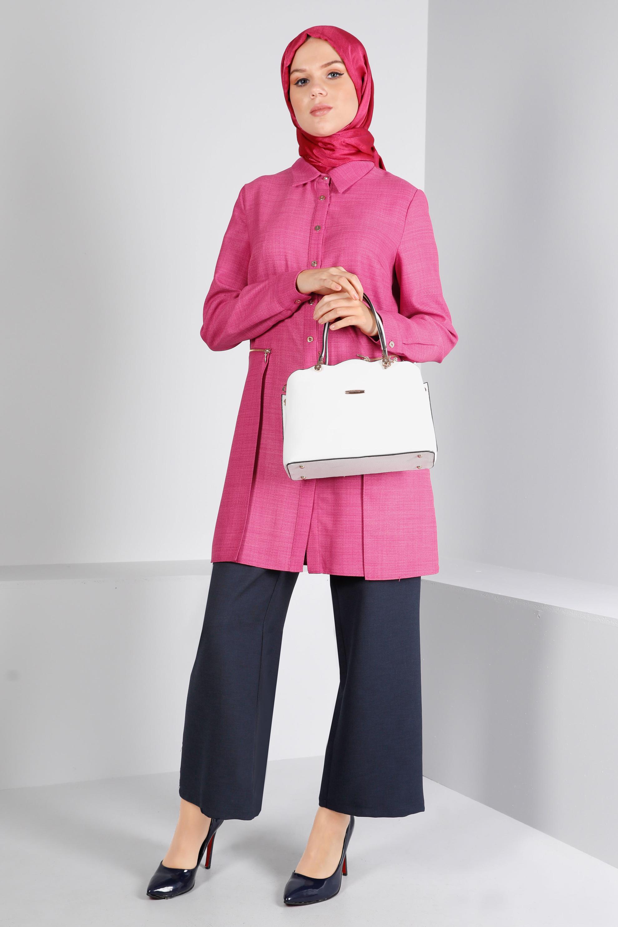 Tesettür giyim LACİVERT GENİŞ PAÇA PANTOLON 70456