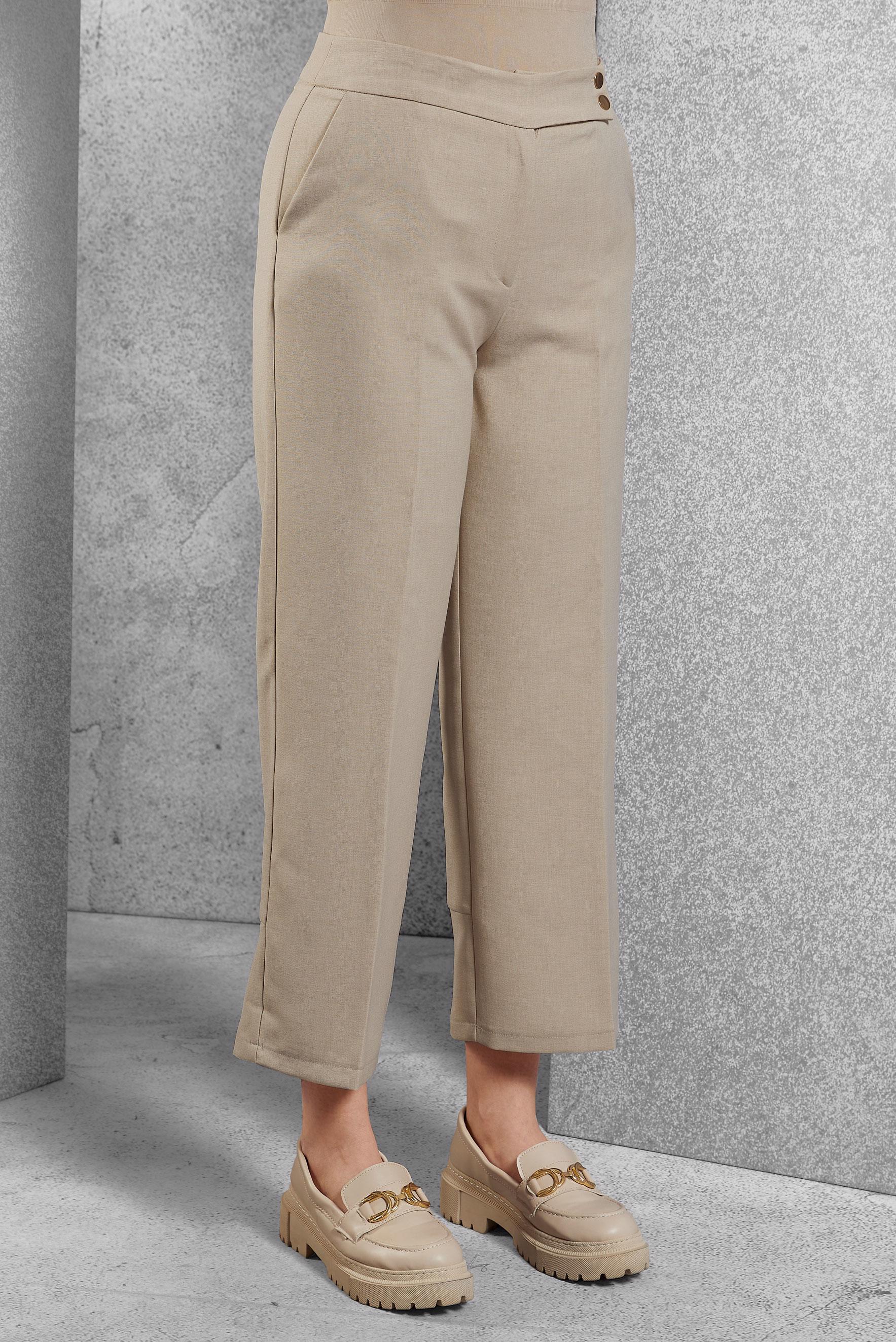 Tesettür giyim BEJ GENİŞ PAÇA PANTOLON 70456