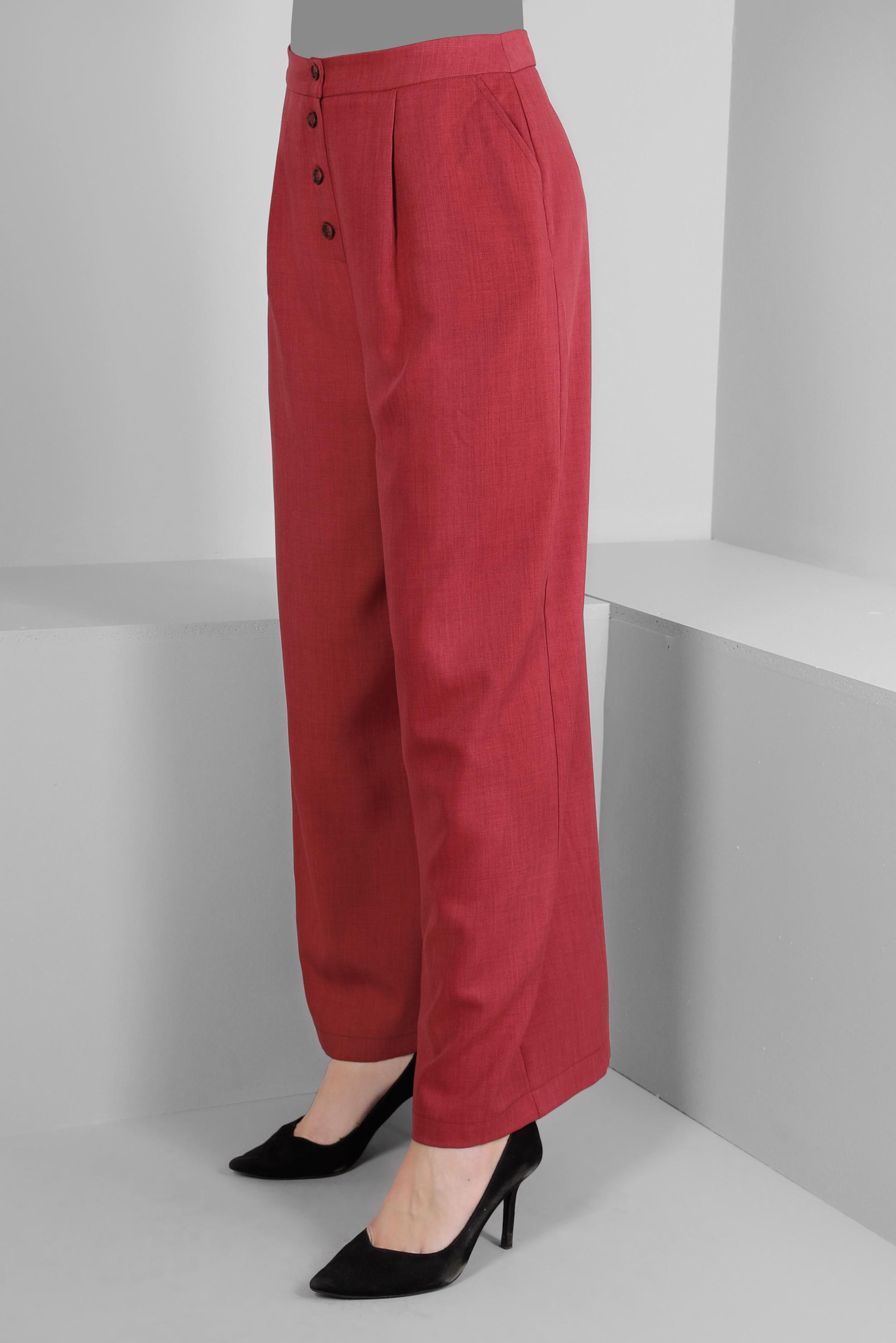 Tesettür giyim FUŞYA DÜĞMELİ BOL PAÇA PANTOLON 70457 