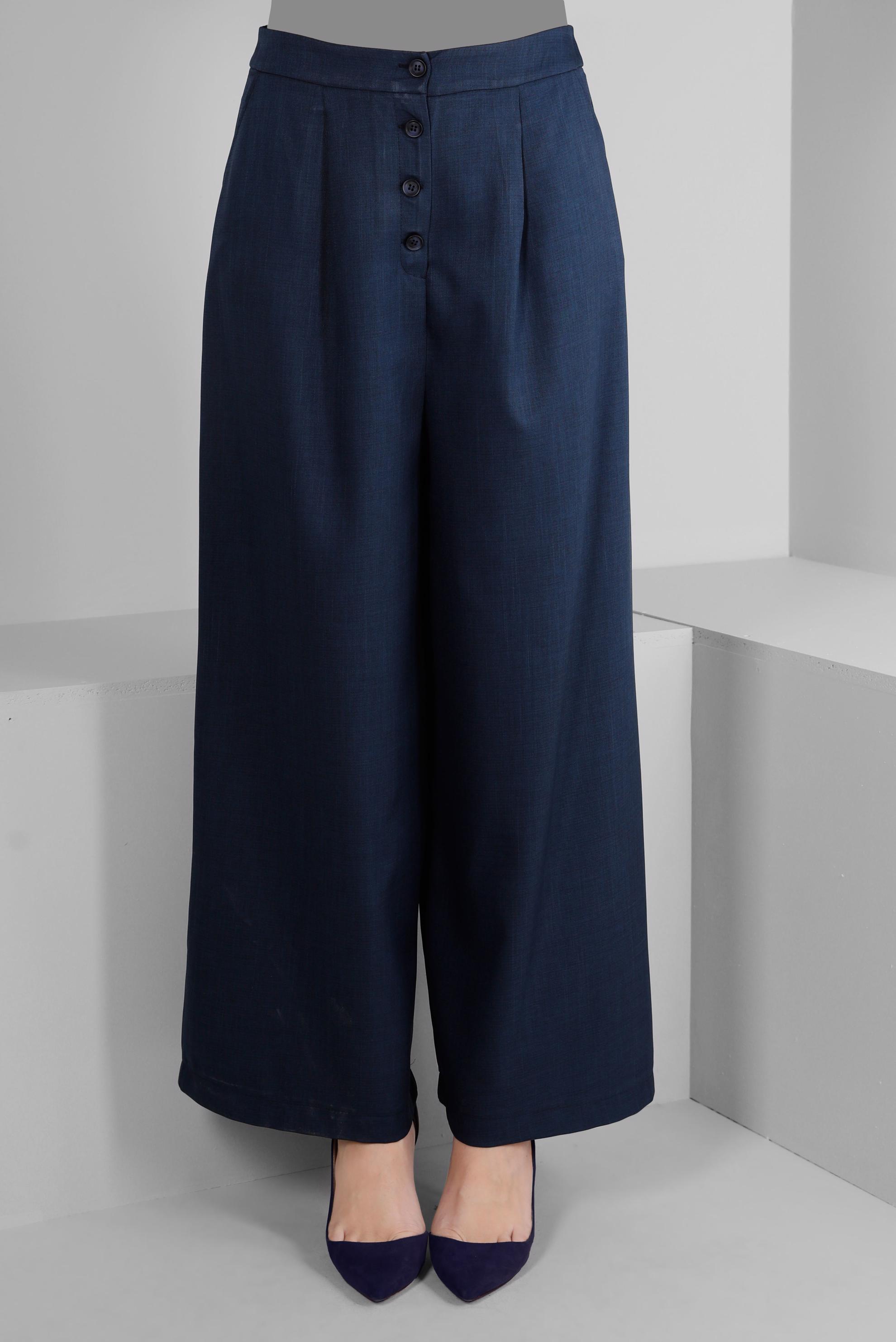 Vêtements hijab BLEU MARINE PANTALON LARGE BOUTONS 70457