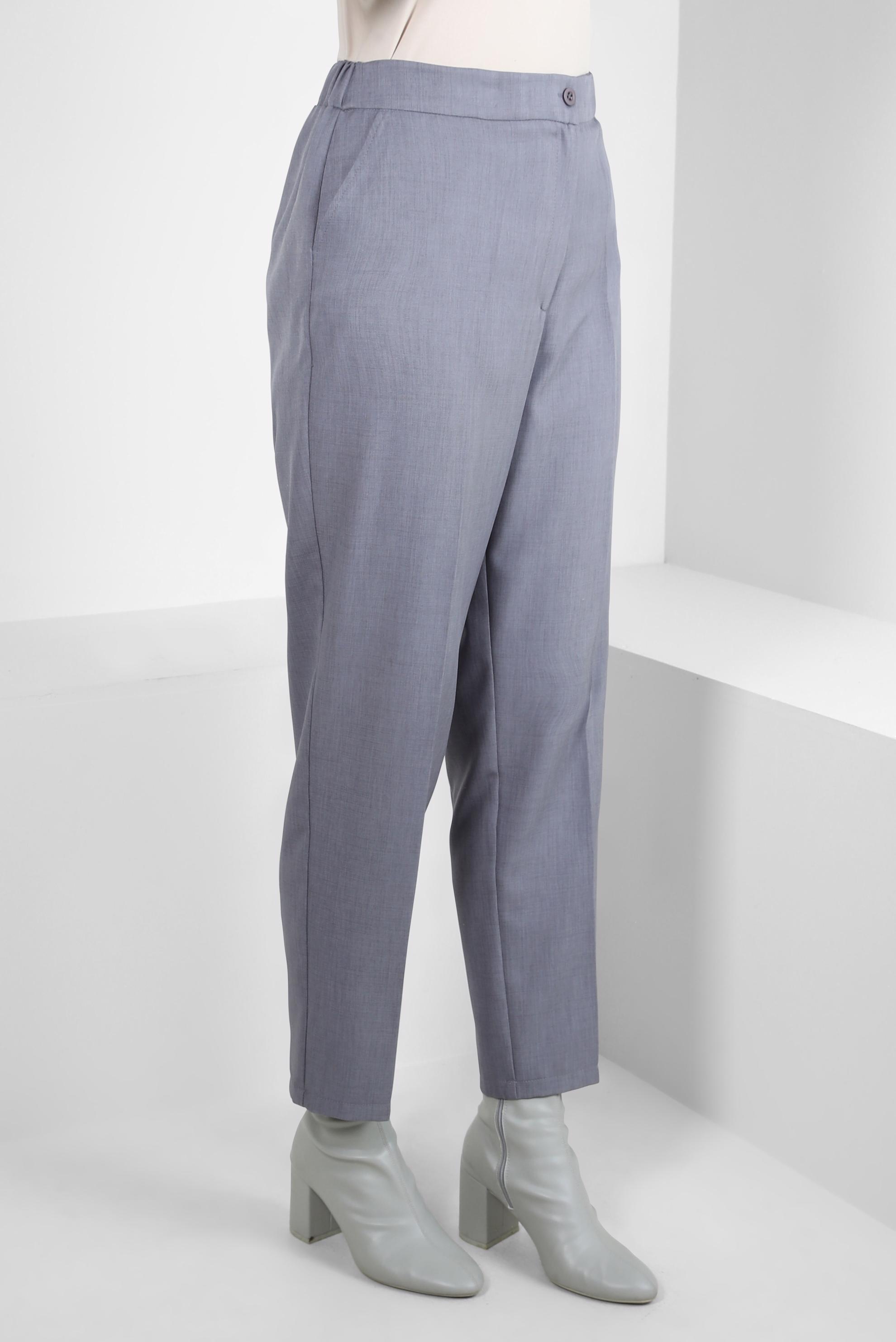 Tesettür giyim GRİ YÜKSEK BEL PANTOLON 70458