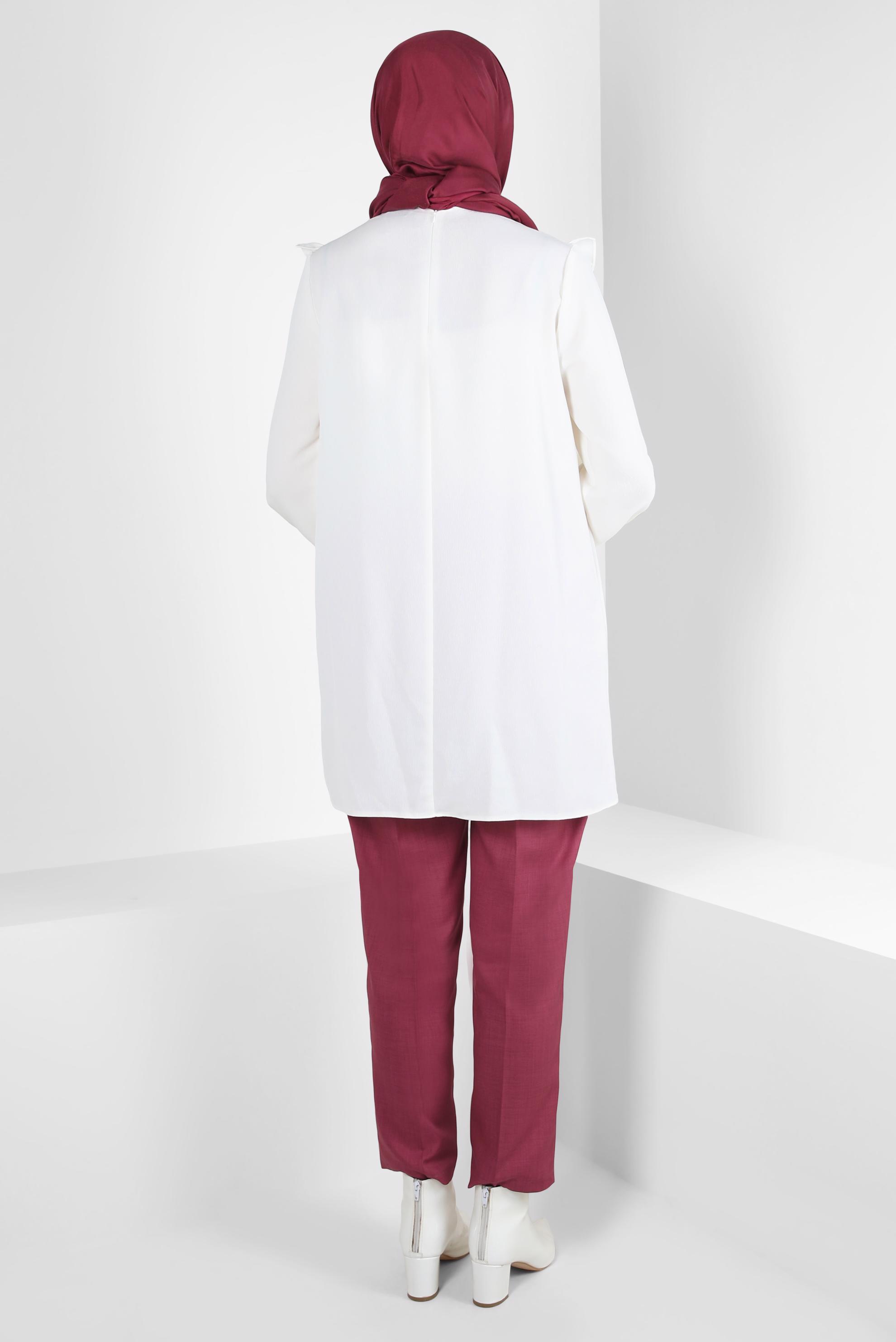 Tesettür giyim FUŞYA YÜKSEK BEL PANTOLON 70458