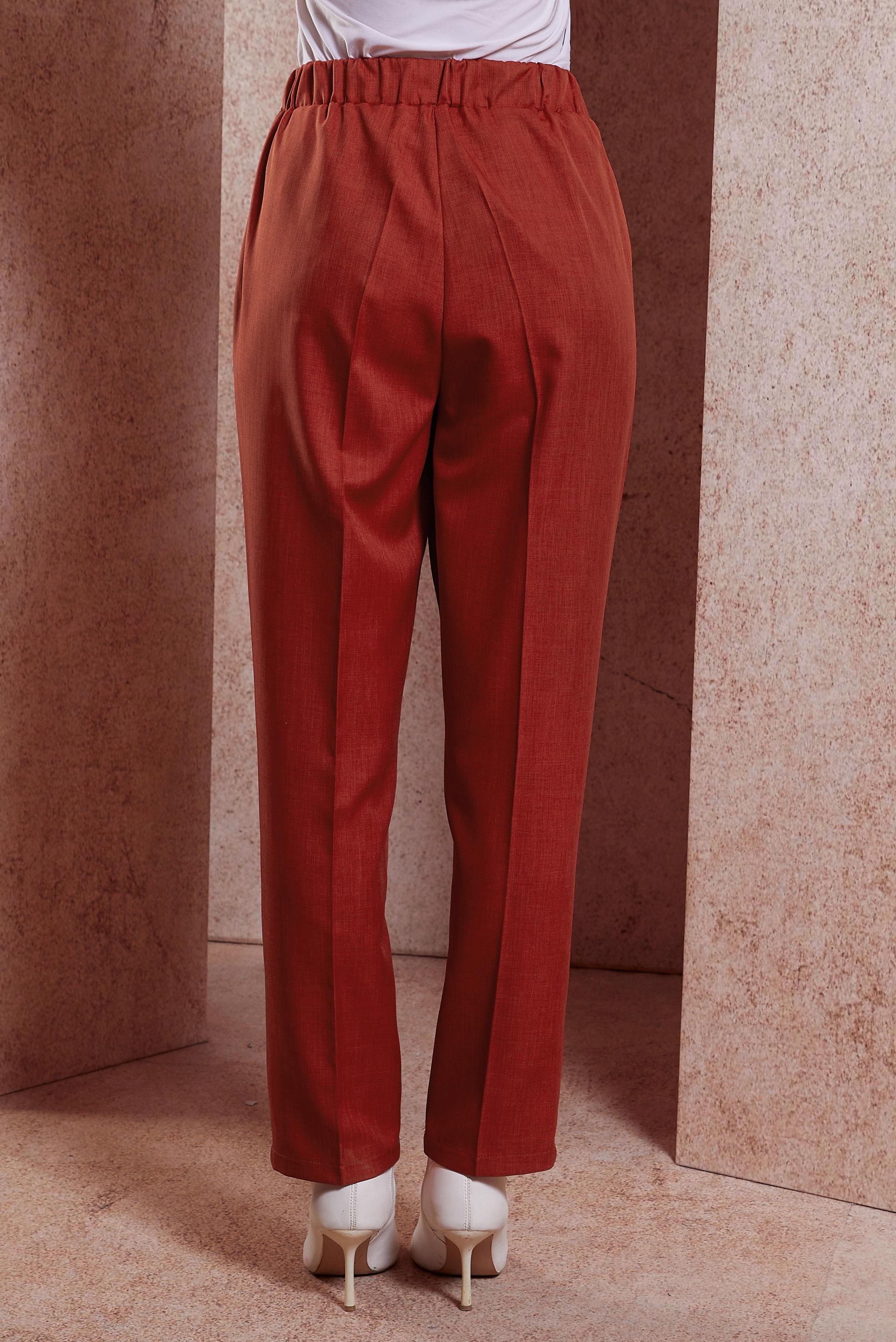 Tesettür giyim BORDO YÜKSEK BEL PANTOLON 70458