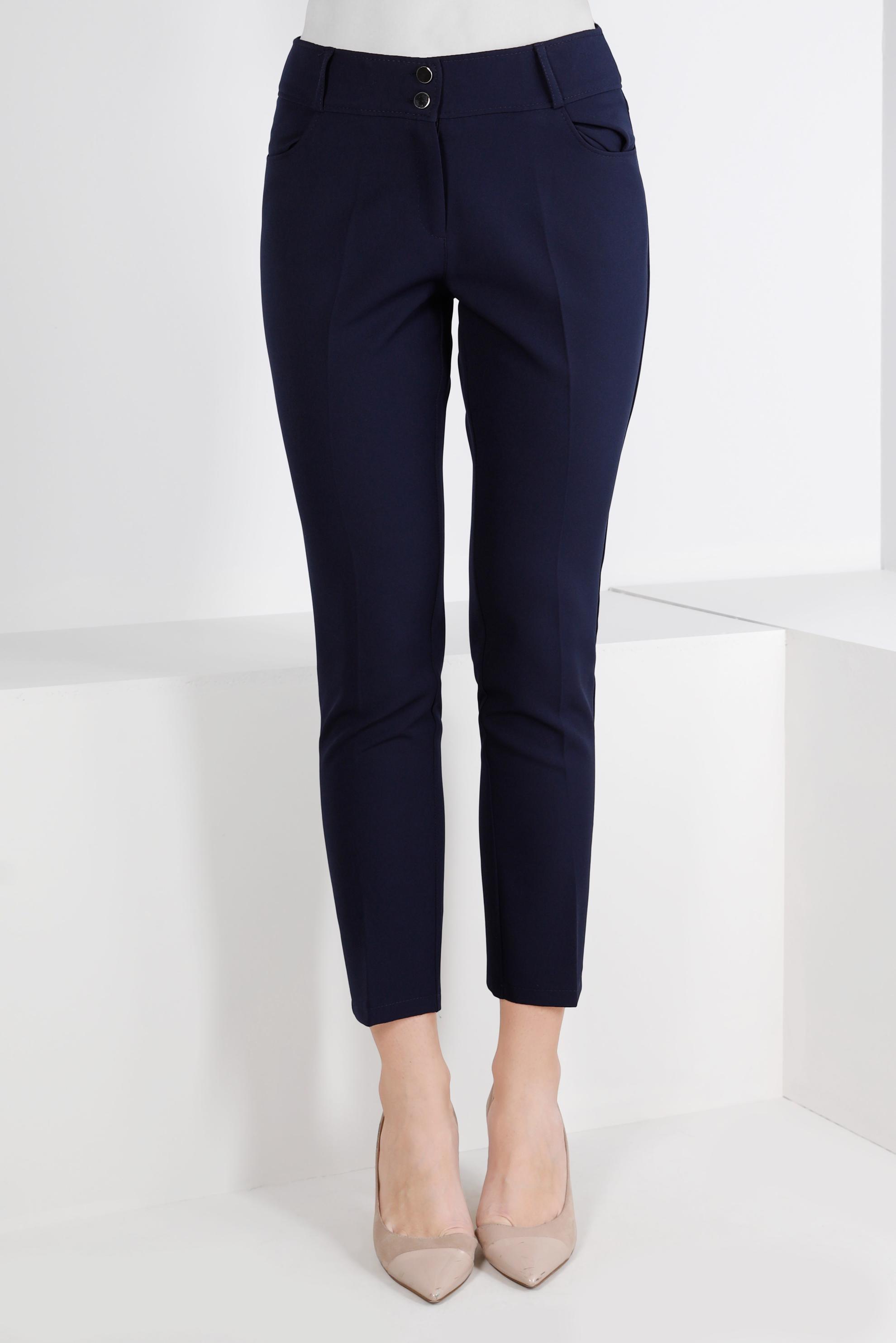 Tesettür giyim LACİVERT DÜĞMELİ KLASİK KESİM PANTOLON 70459 