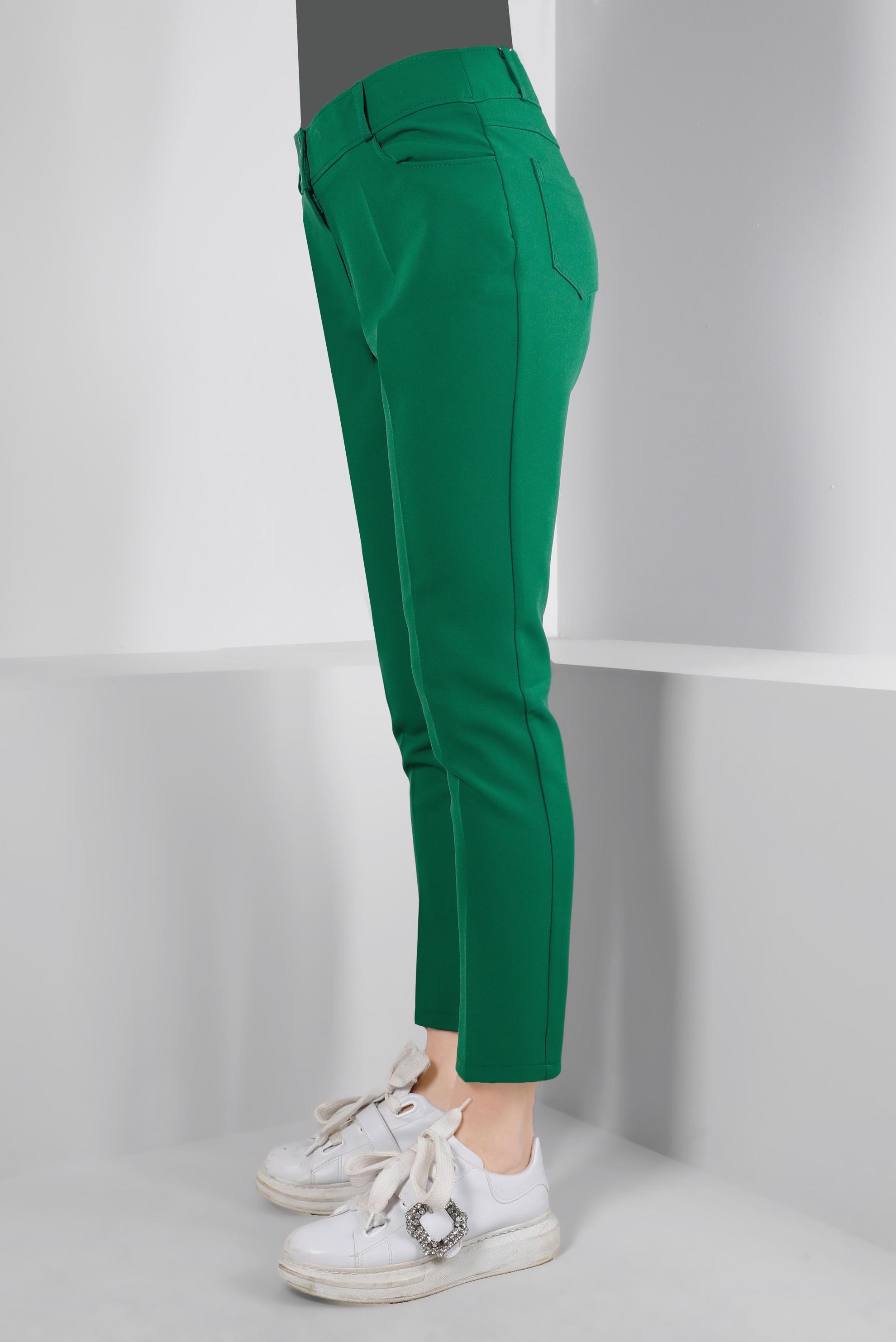 Tesettür giyim YEŞİL DÜĞMELİ KLASİK KESİM PANTOLON 70459 