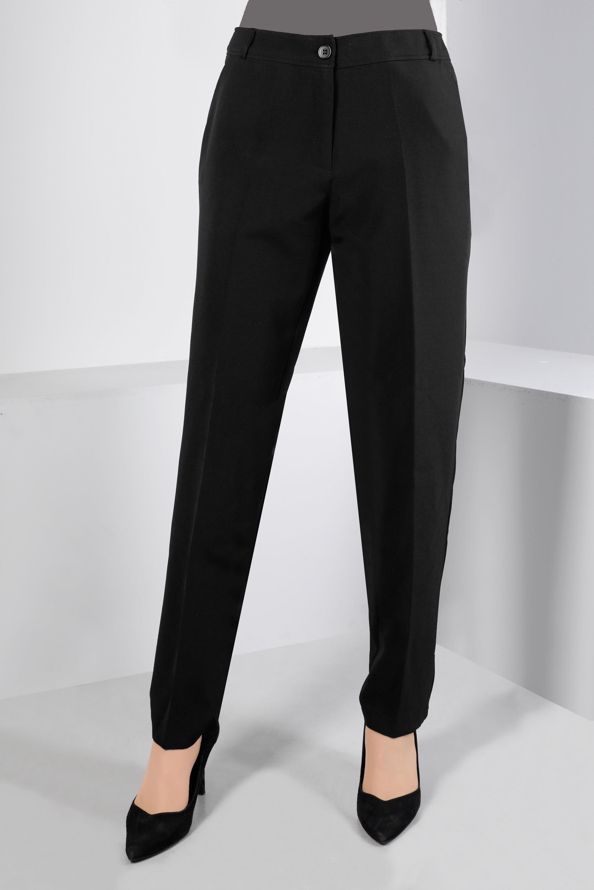 Tesettür giyim SİYAH BORU PAÇA KLASİK PANTOLON 70460 