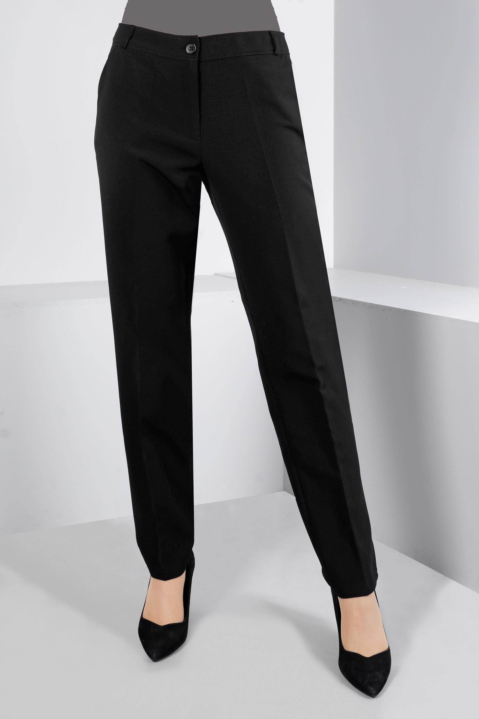 Tesettür giyim SİYAH BORU PAÇA KLASİK PANTOLON 70460 