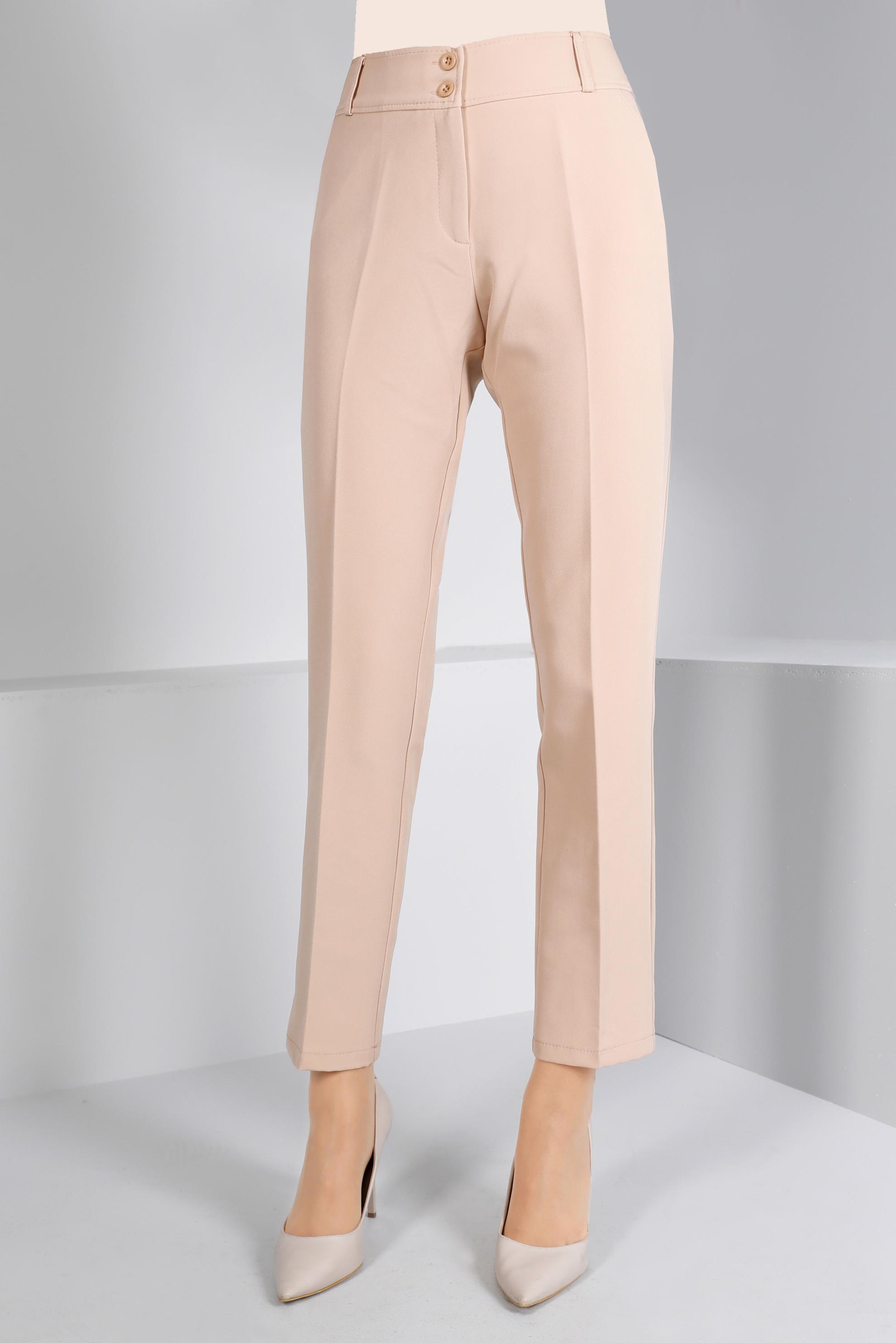 Vêtements hijab BEIGE PANTALON CLASSIQUE COUPE DROITE 70460