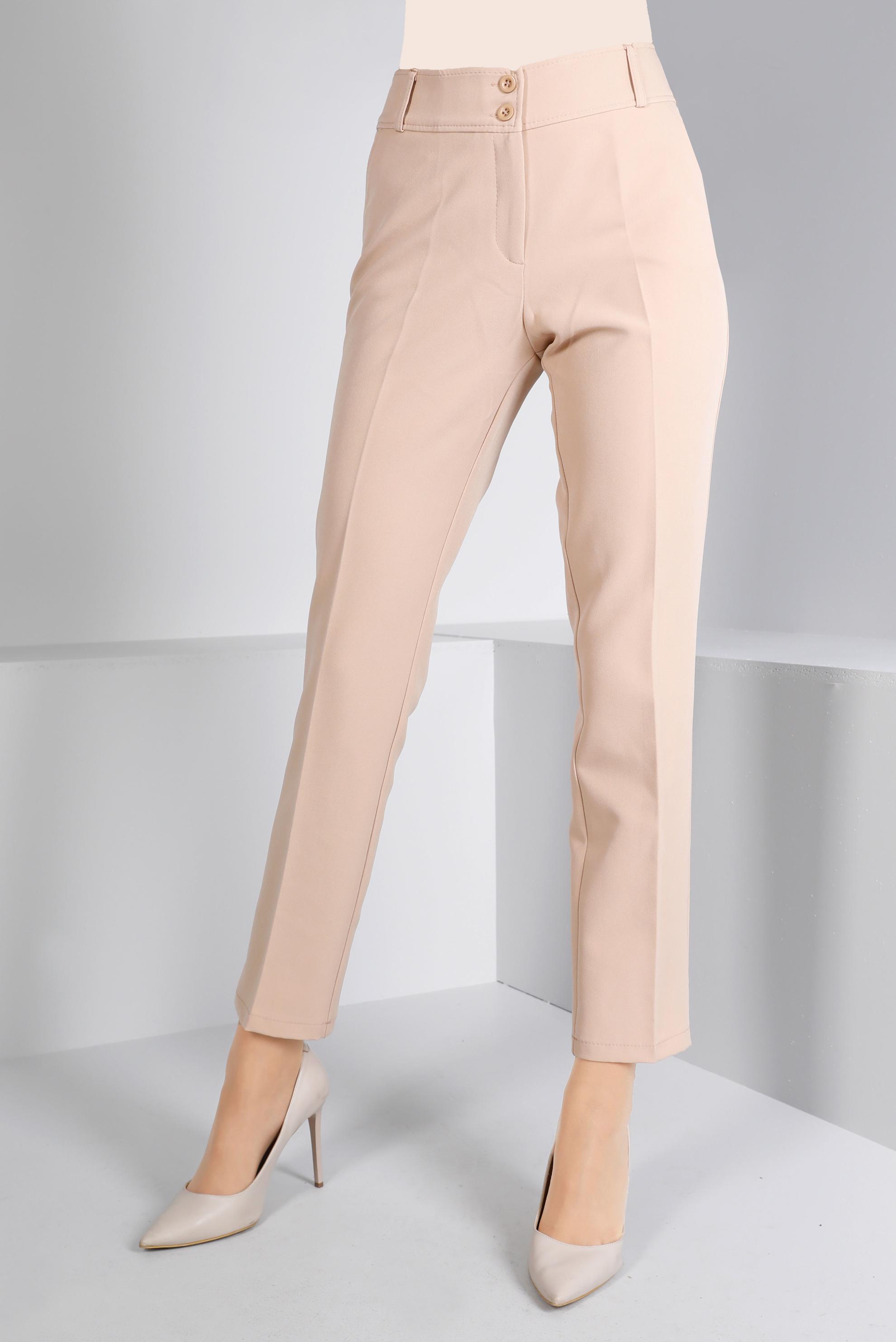 Vêtements hijab BEIGE PANTALON CLASSIQUE COUPE DROITE 70460