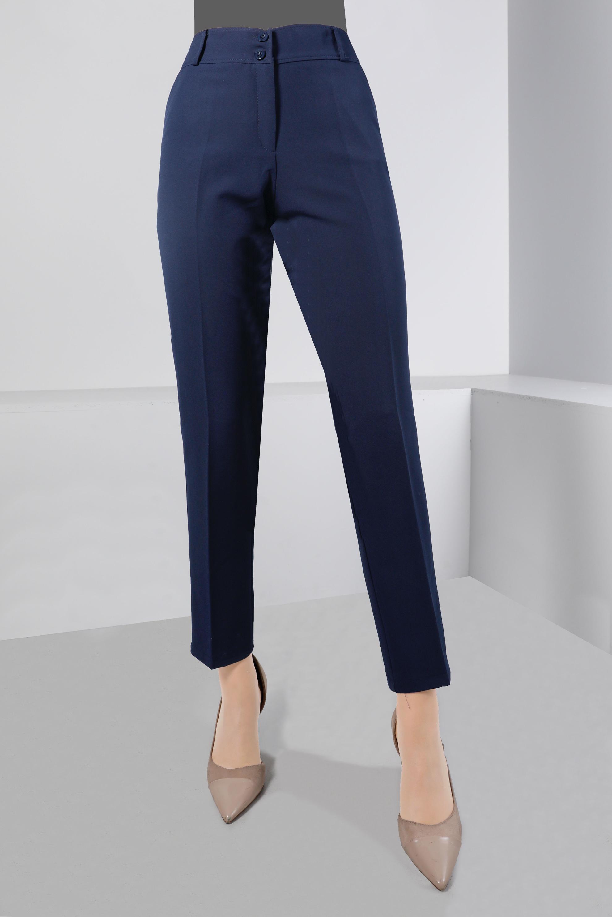 Tesettür giyim LACİVERT BORU PAÇA KLASİK PANTOLON 70460 