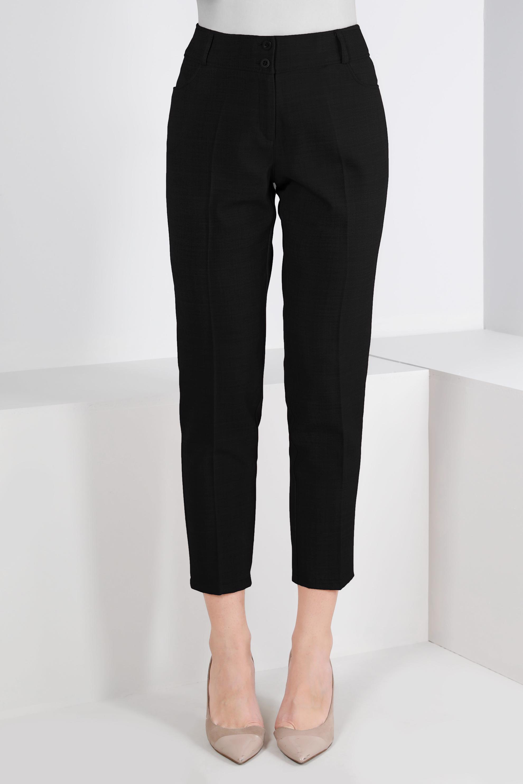 Tesettür giyim SİYAH DÜĞMELİ DÜZ KESİM PANTOLON 70461