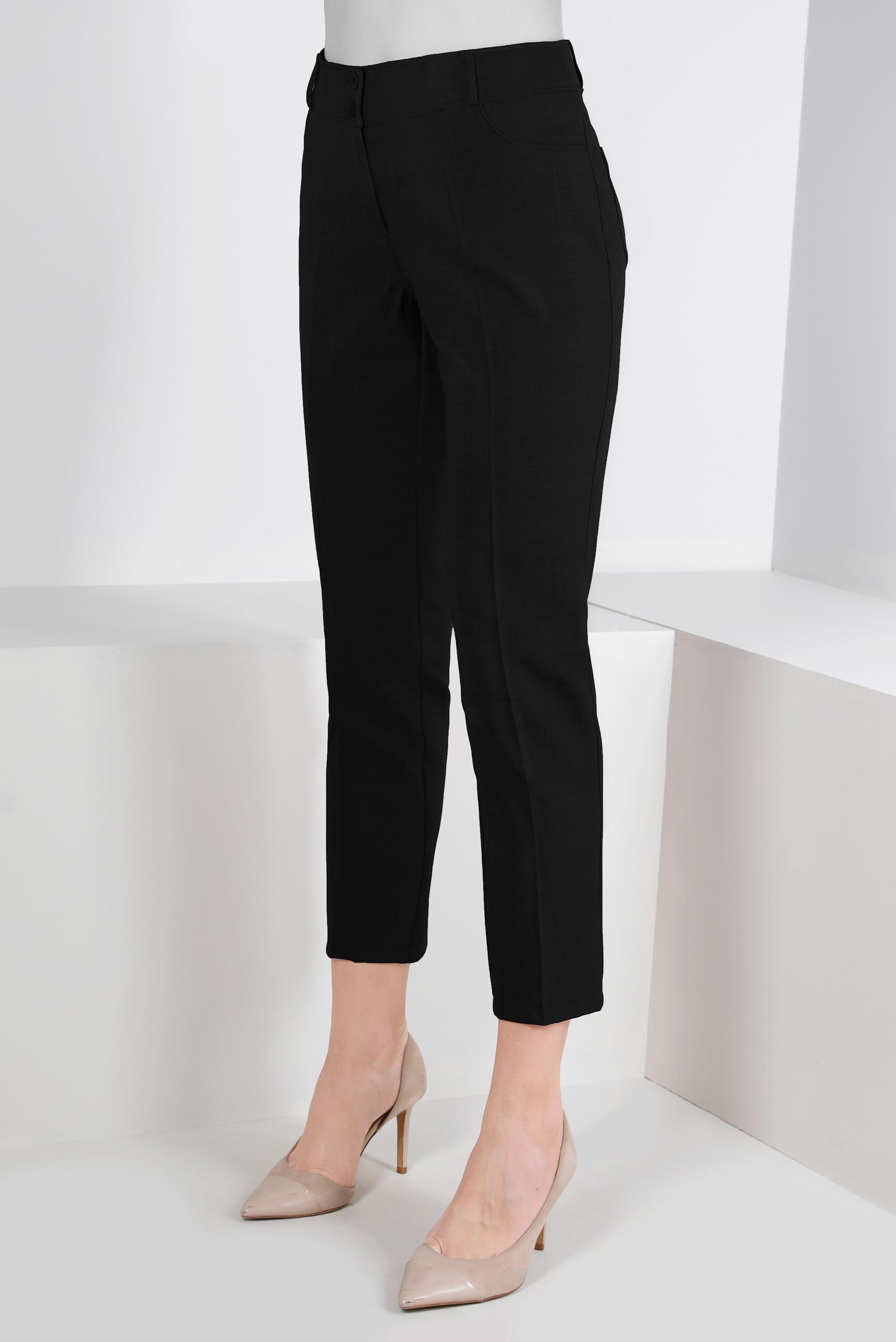 Tesettür giyim SİYAH DÜĞMELİ DÜZ KESİM PANTOLON 70461