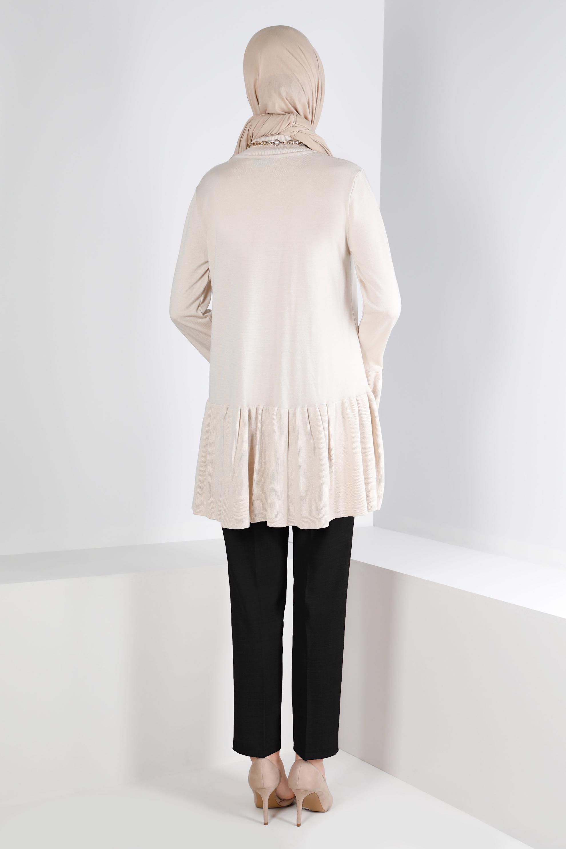 Tesettür giyim SİYAH DÜĞMELİ DÜZ KESİM PANTOLON 70461