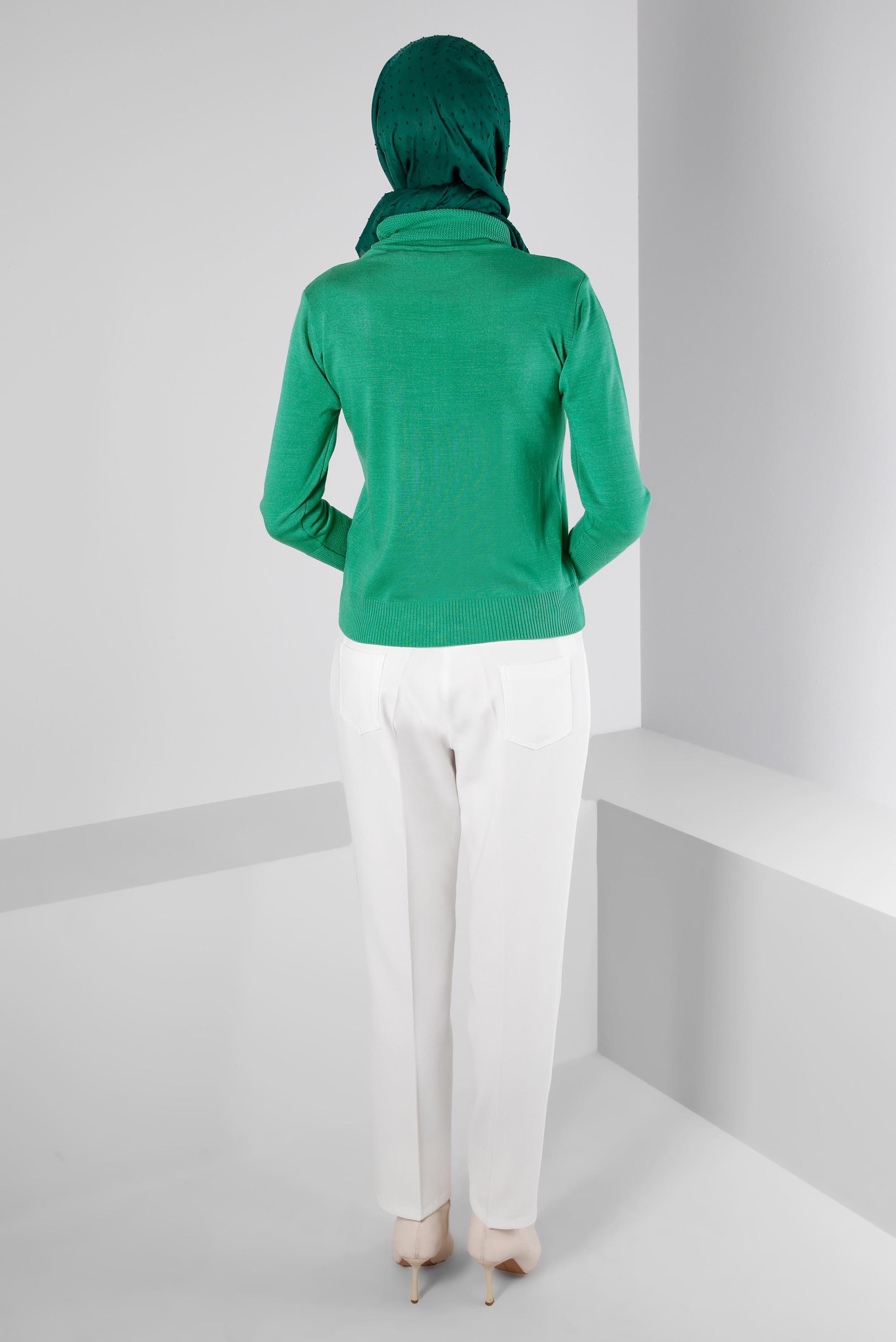 Tesettür giyim BEYAZ DÜĞMELİ DÜZ KESİM PANTOLON 70461