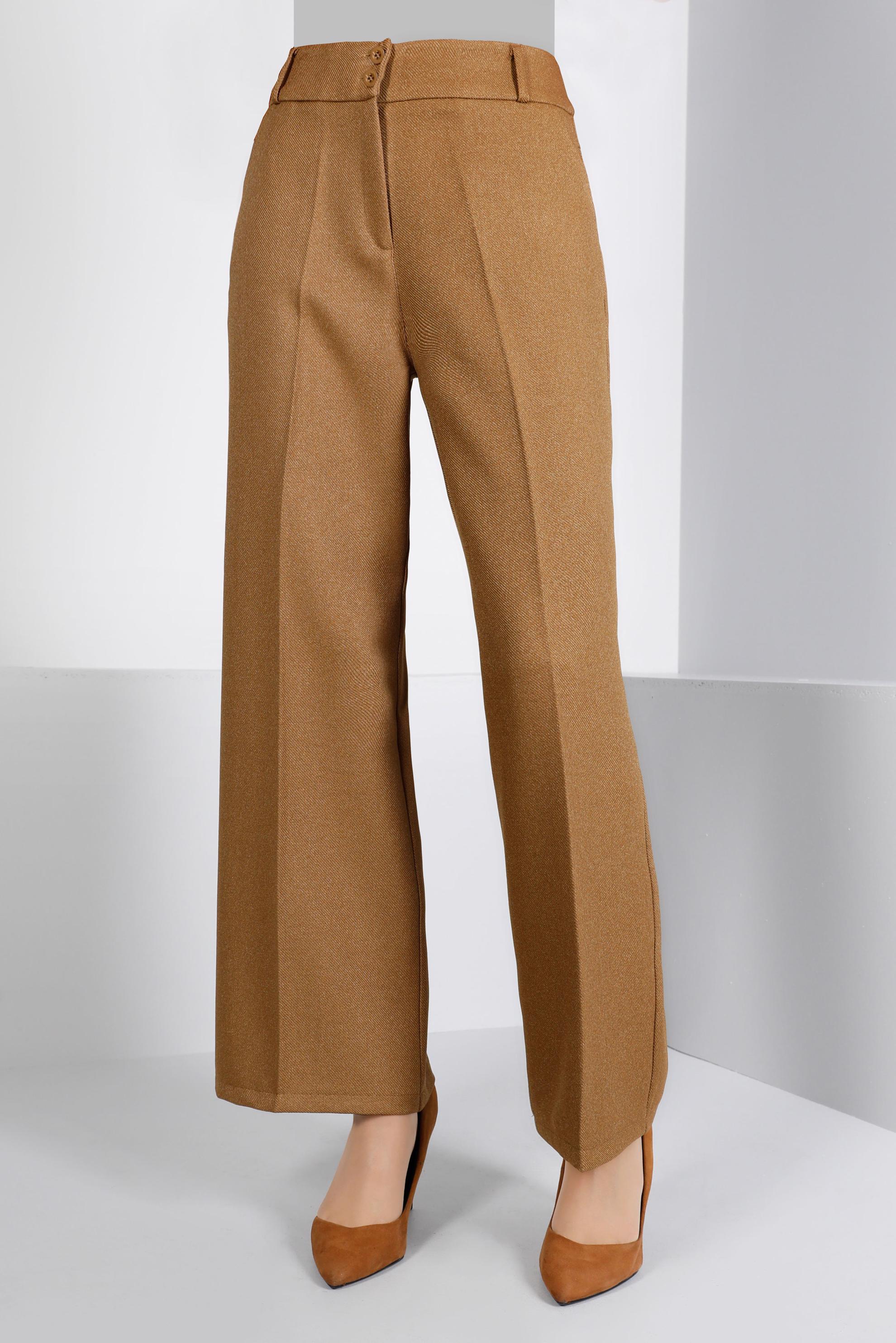 Tesettür giyim KAHVE  GENİŞ KESİM PANTOLON 70462